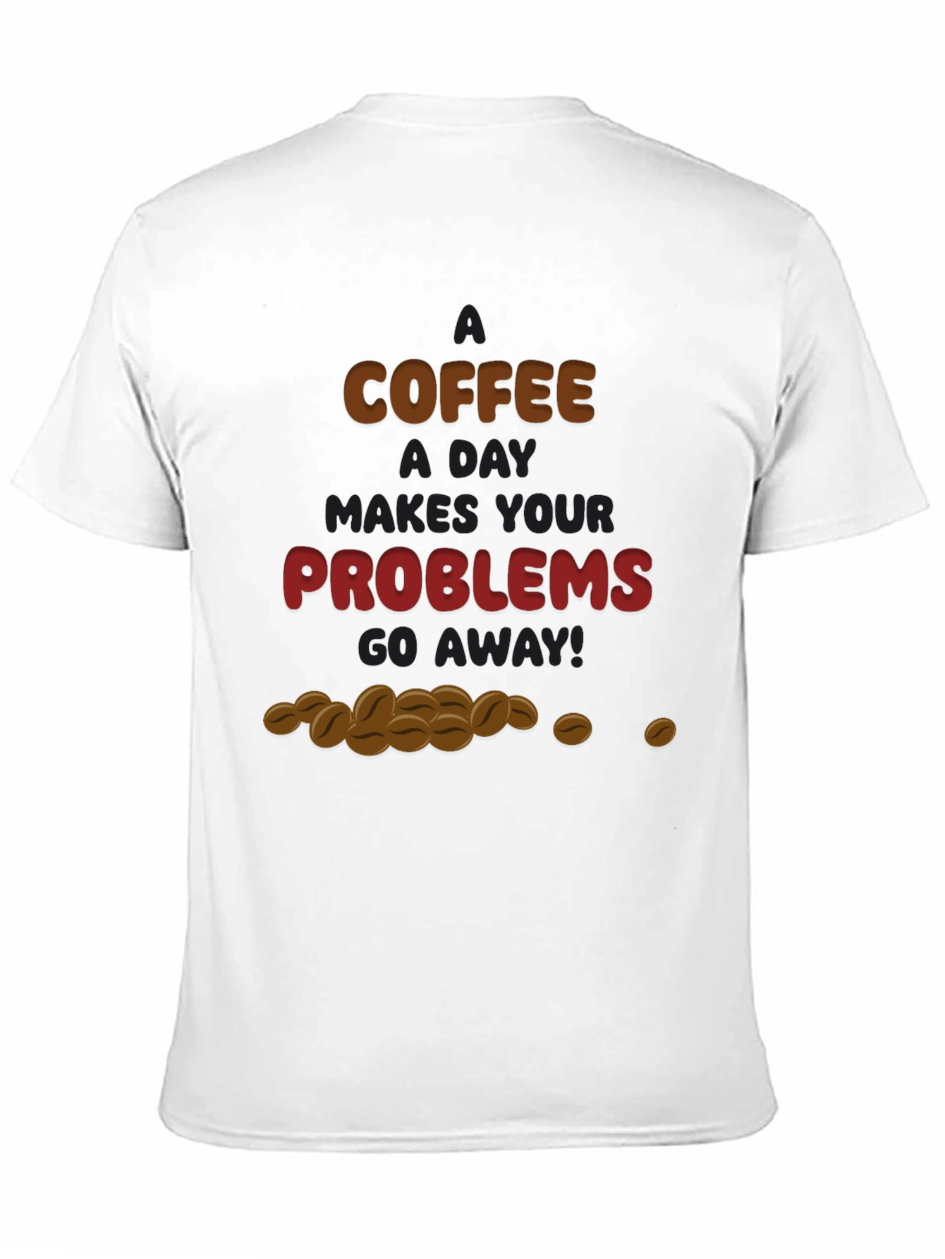 Camiseta Negra Café para Olvidar Problemas