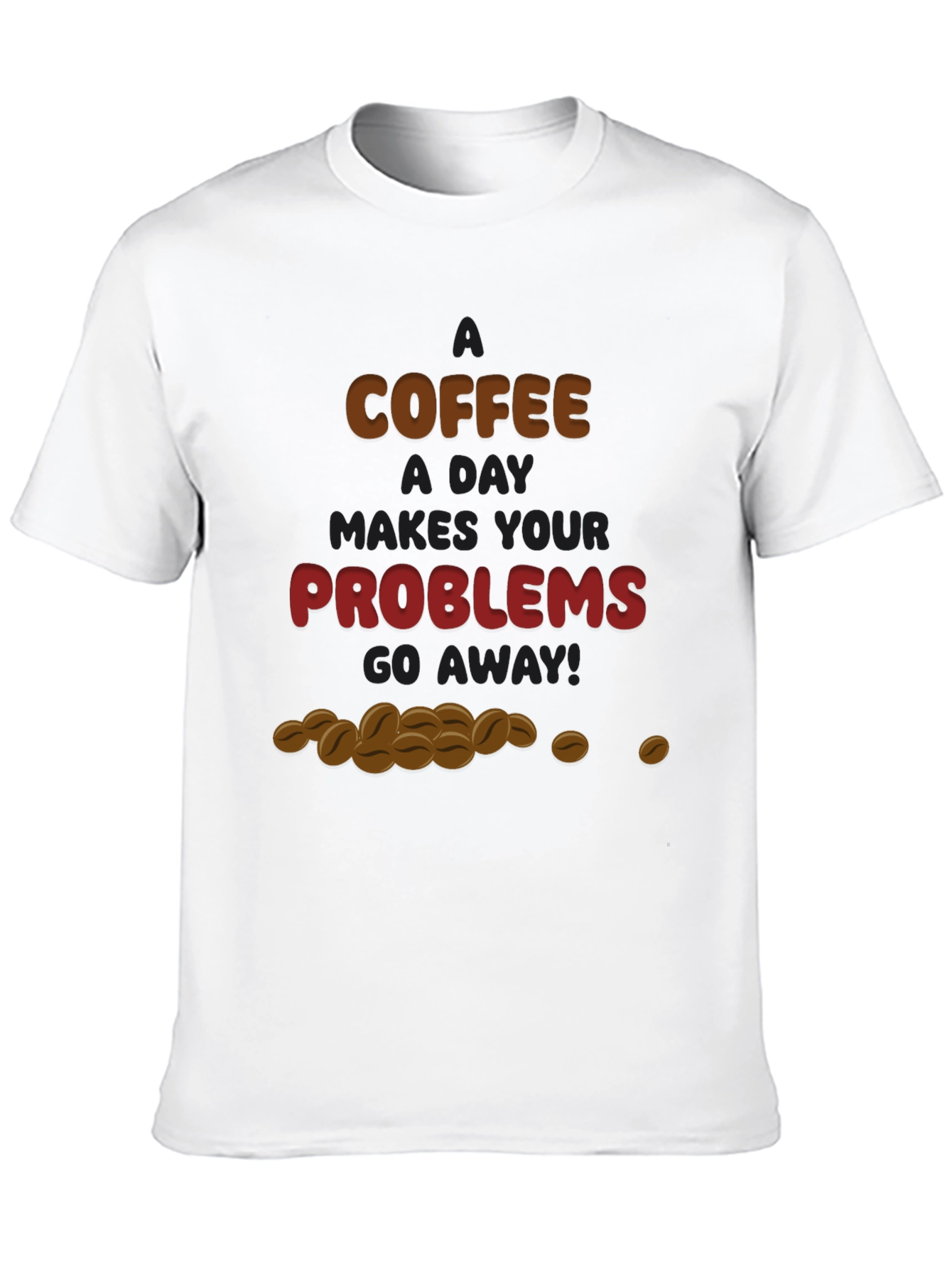 Camiseta Negra Café para Olvidar Problemas