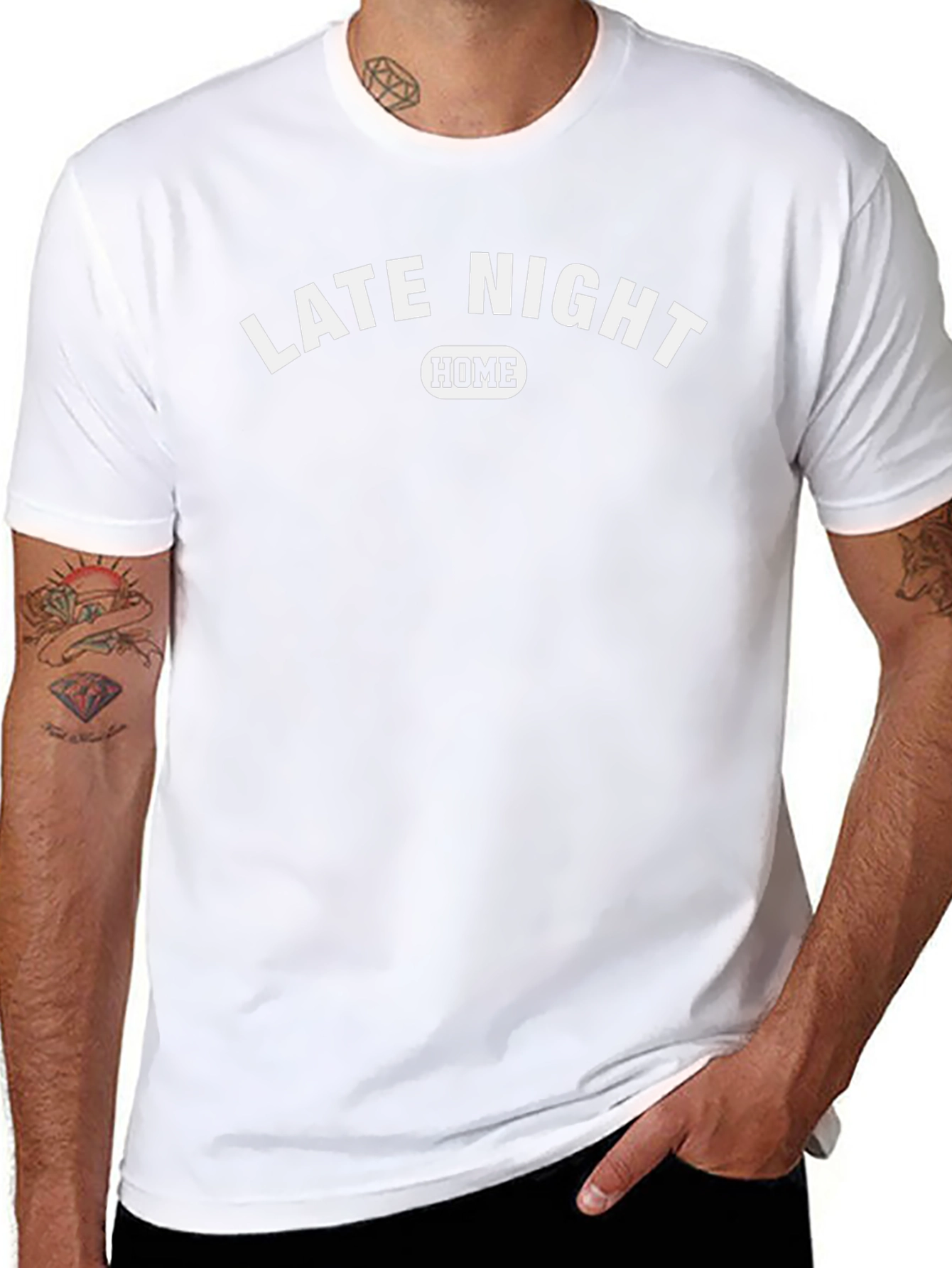 Camiseta Hombre Negra Late Night Home