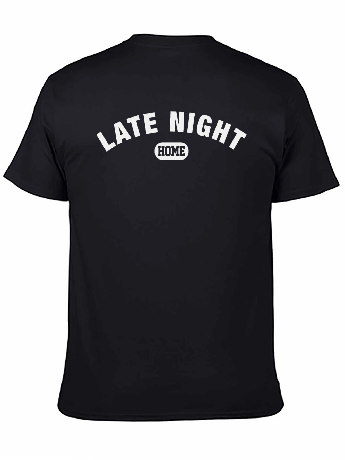Camiseta Hombre Negra Late Night Home