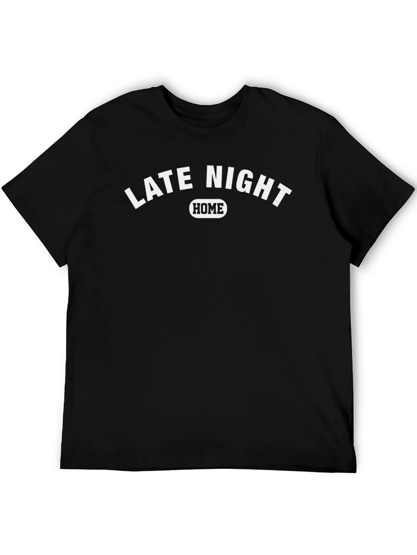 Camiseta Hombre Negra Late Night Home