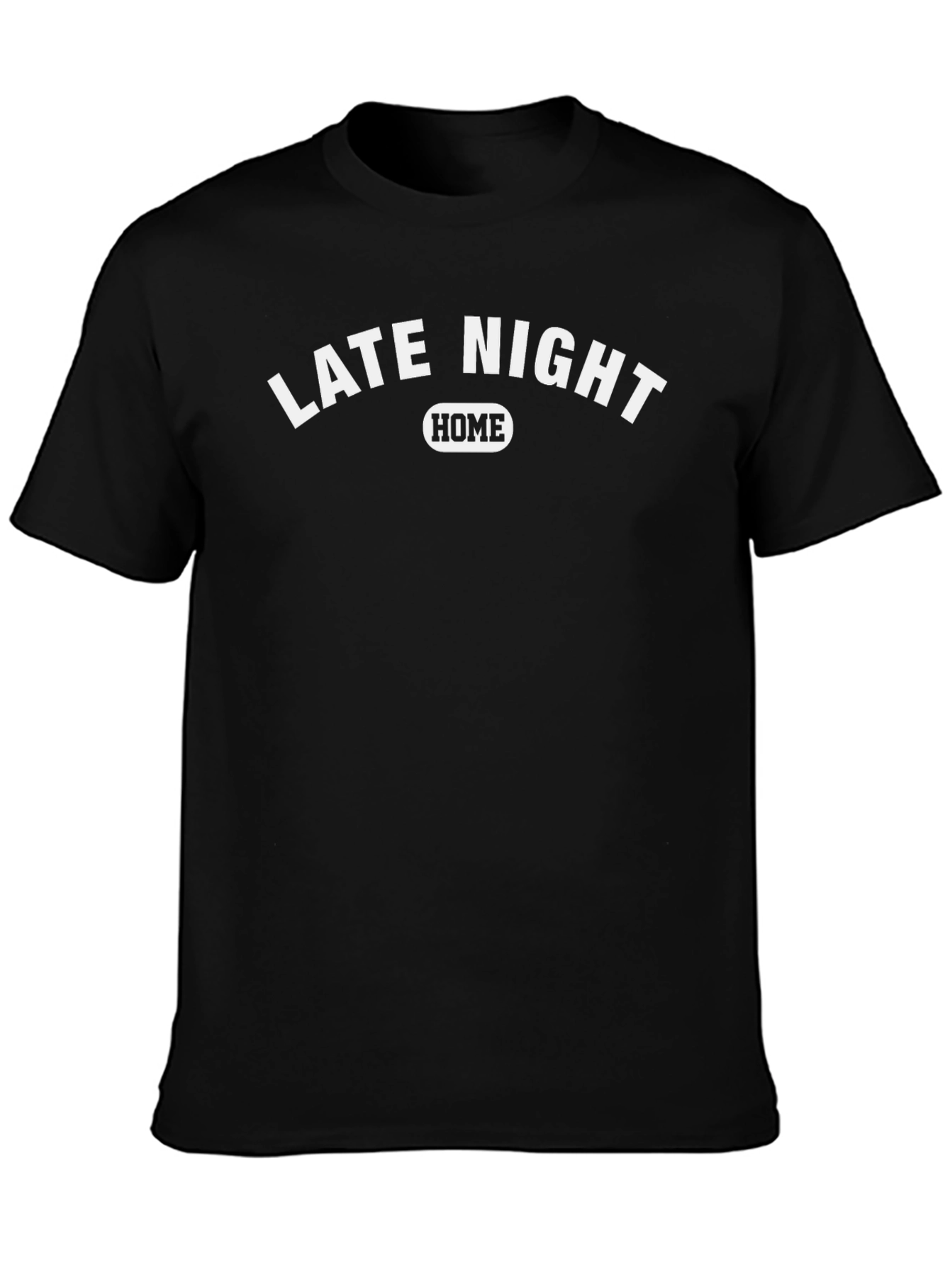 Camiseta Hombre Negra Late Night Home