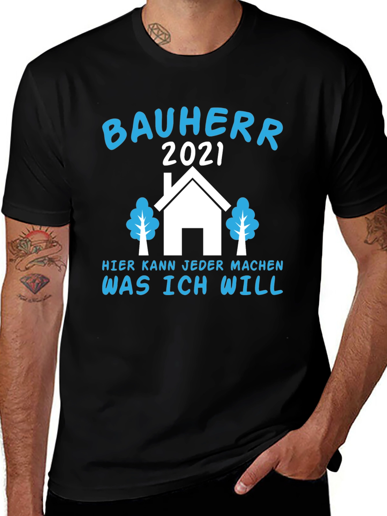 Camiseta Negra Bauherr 2021 para Constructor