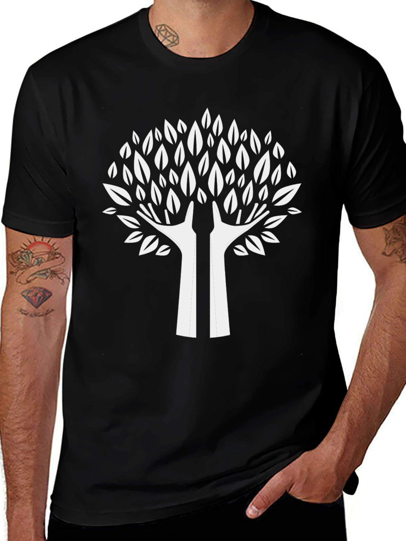 Camiseta Negra Árbol de la Vida Unisex