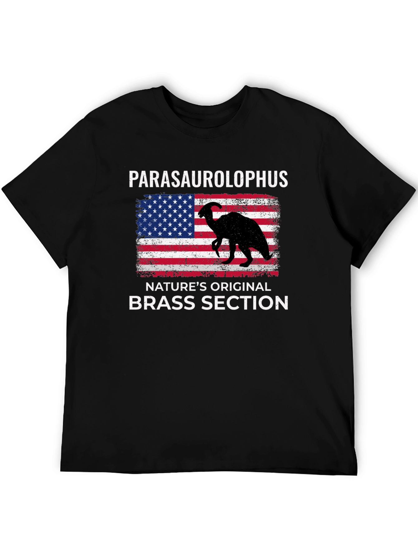 Camiseta Hombre Parasaurolophus Sección de Vientos Metálicos