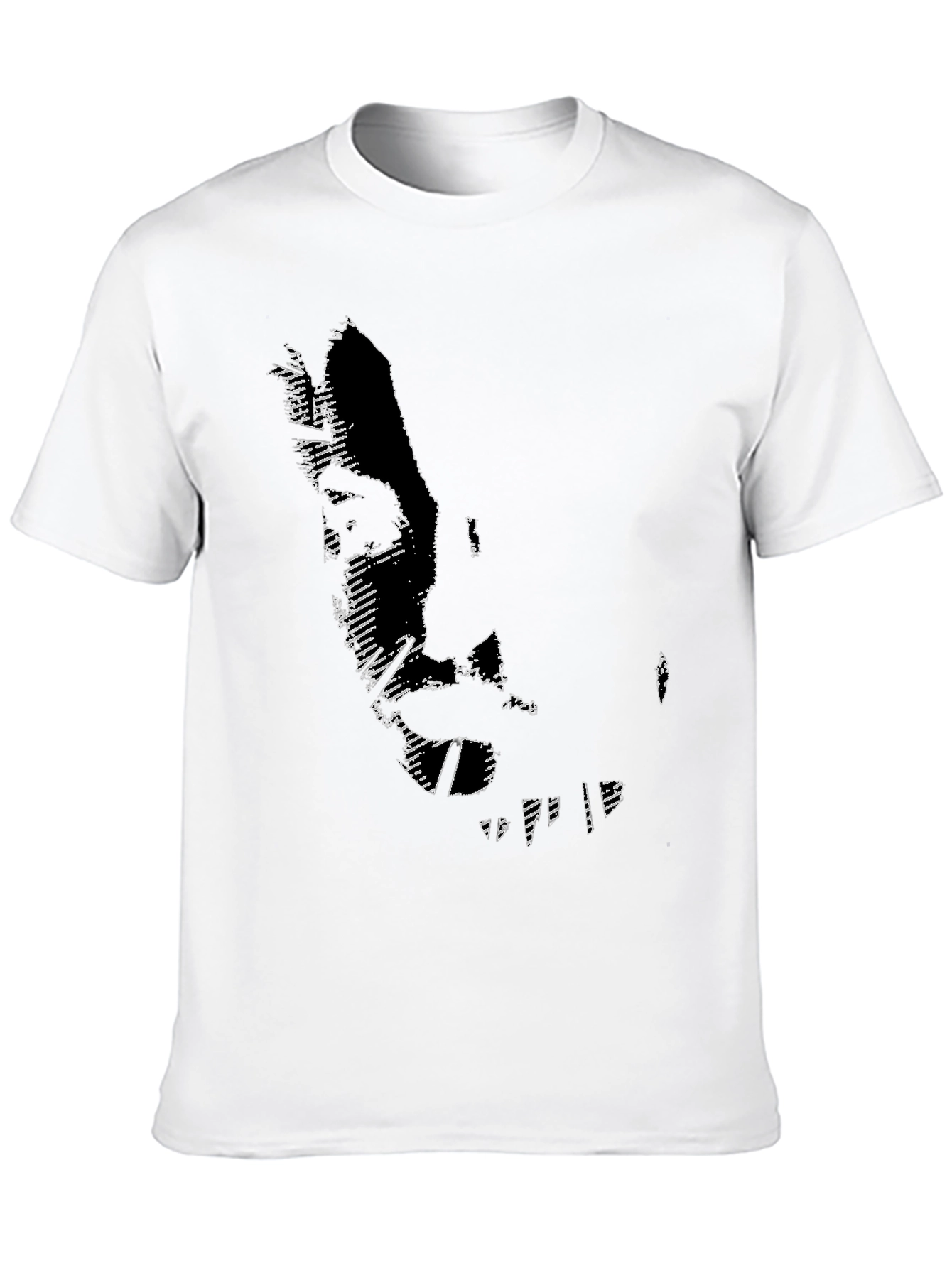 Camiseta Negra Hombre con Diseño Abstracto Moderno