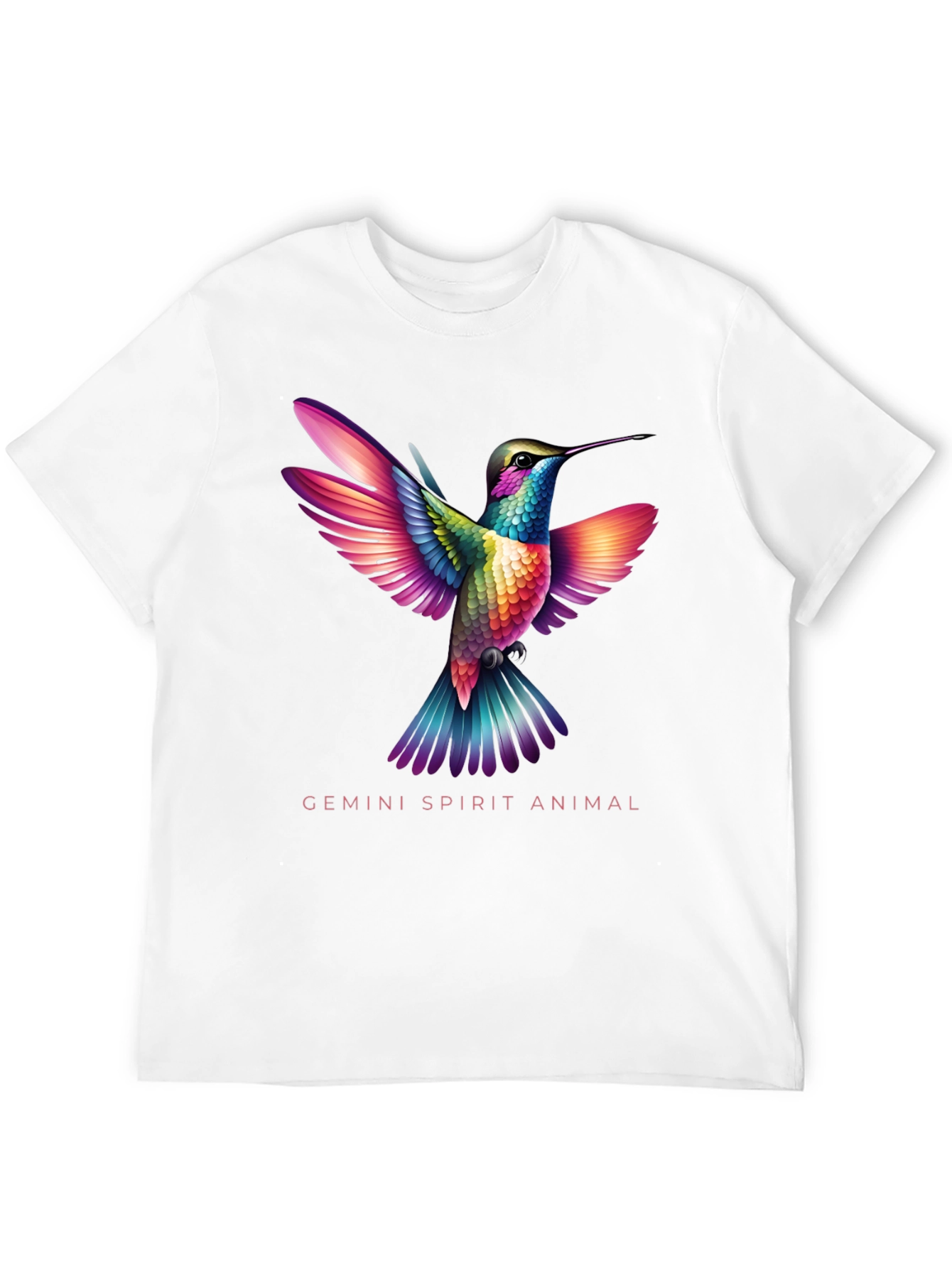 Camiseta Negra con Colibrí Géminis
