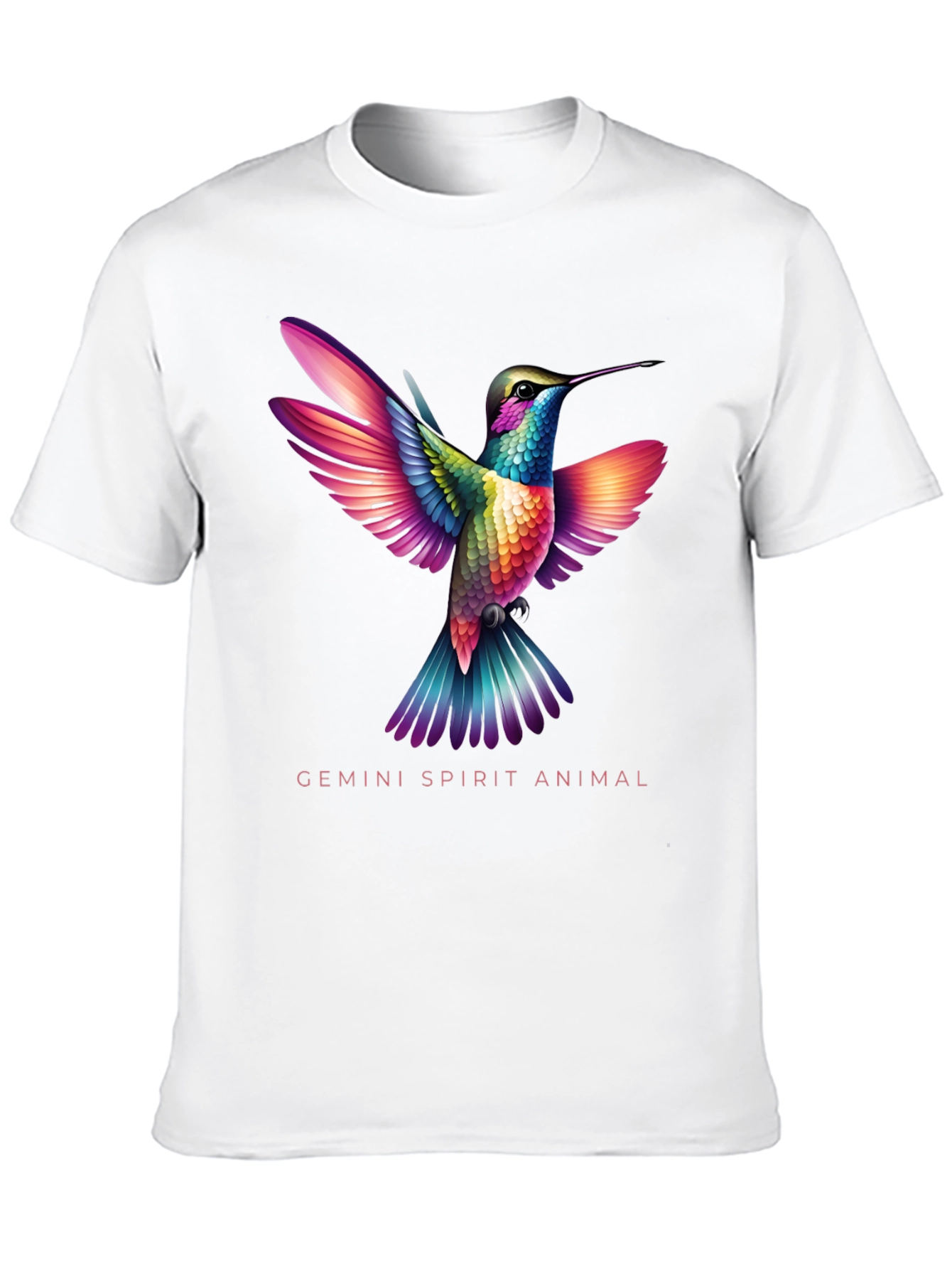 Camiseta Negra con Colibrí Géminis