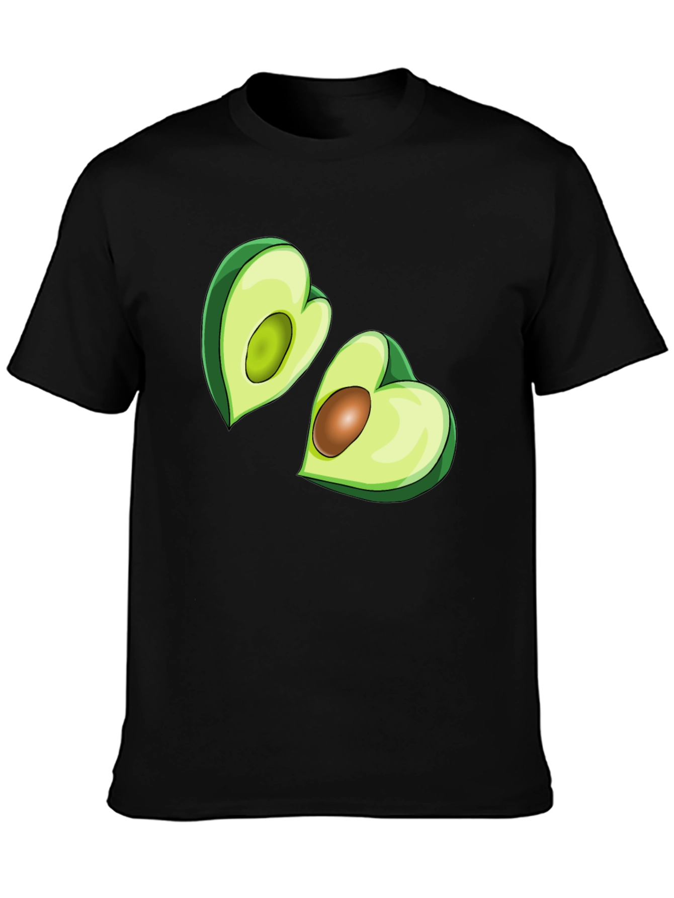 Camiseta Negra con Aguacates Enamorados