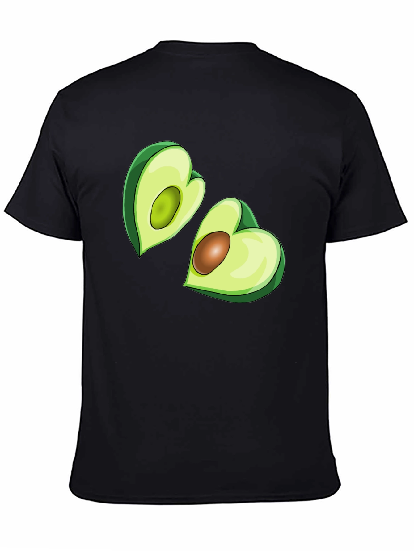 Camiseta Negra con Aguacates Enamorados