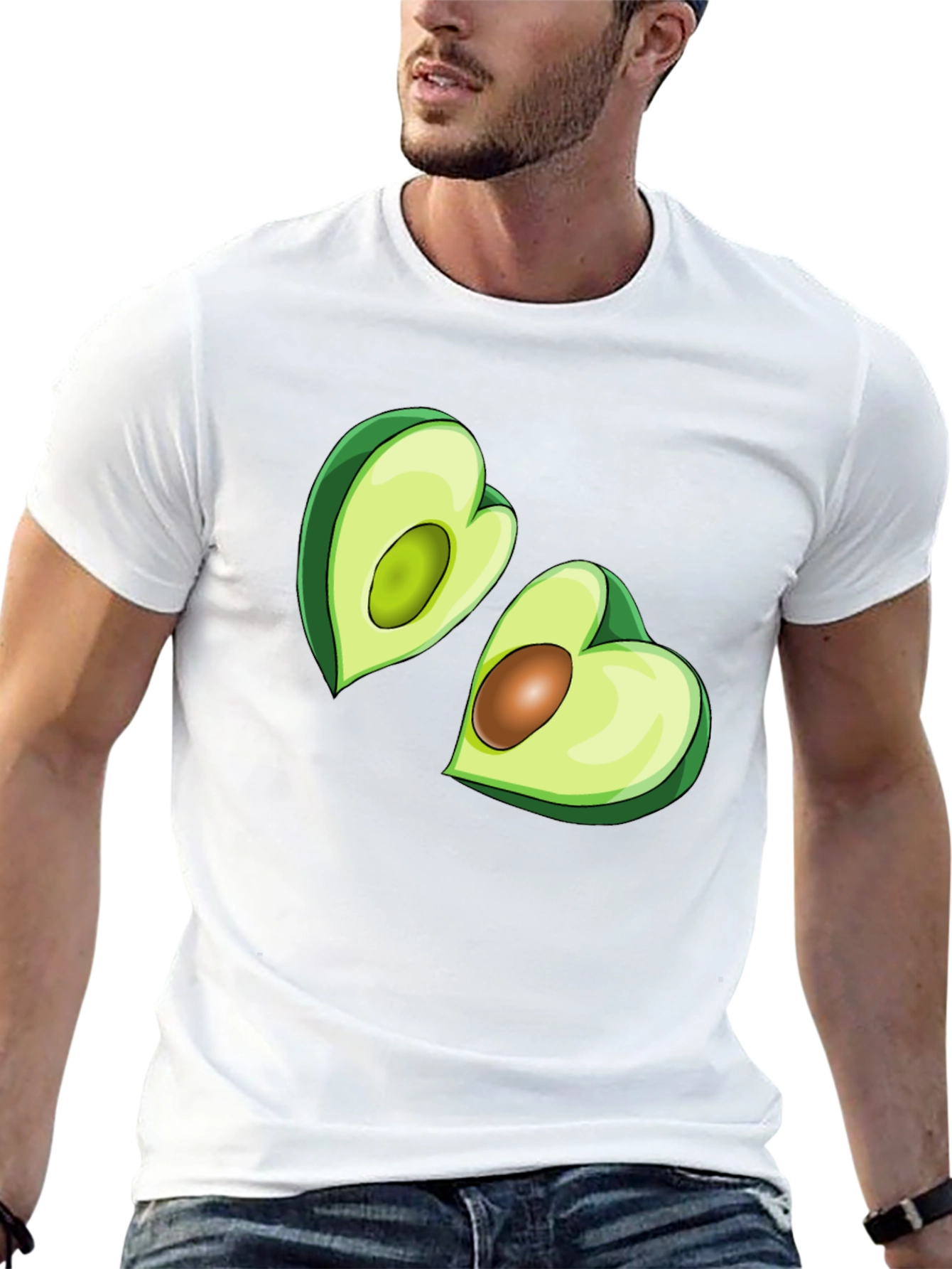 Camiseta Negra con Aguacates Enamorados