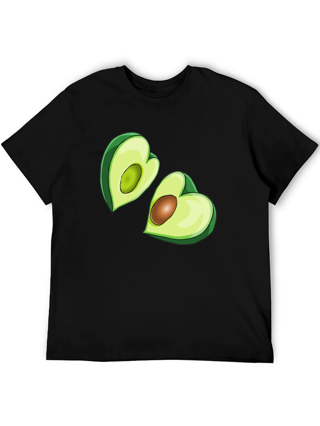 Camiseta Negra con Aguacates Enamorados