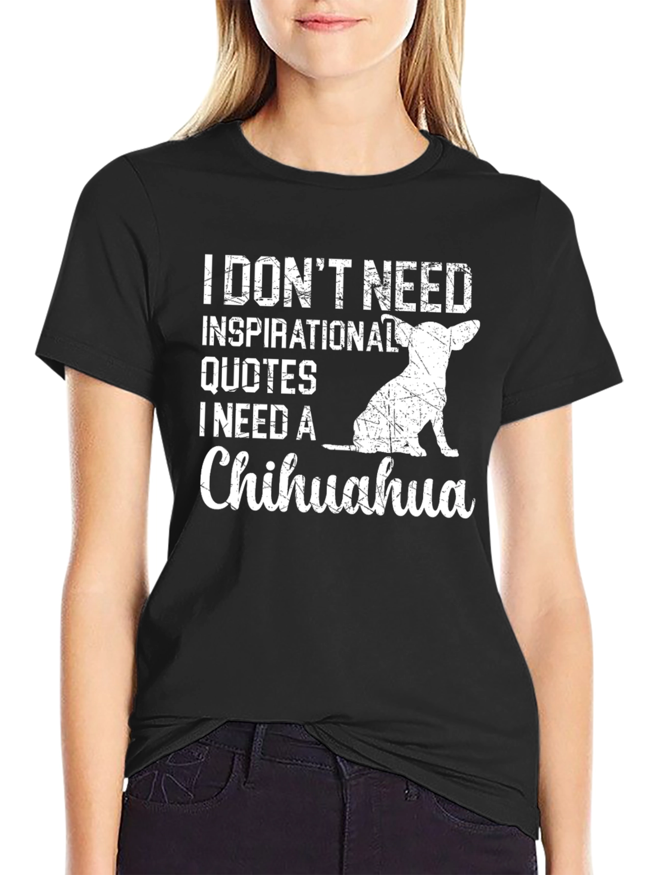 Camiseta Negra: I Need a Chihuahua