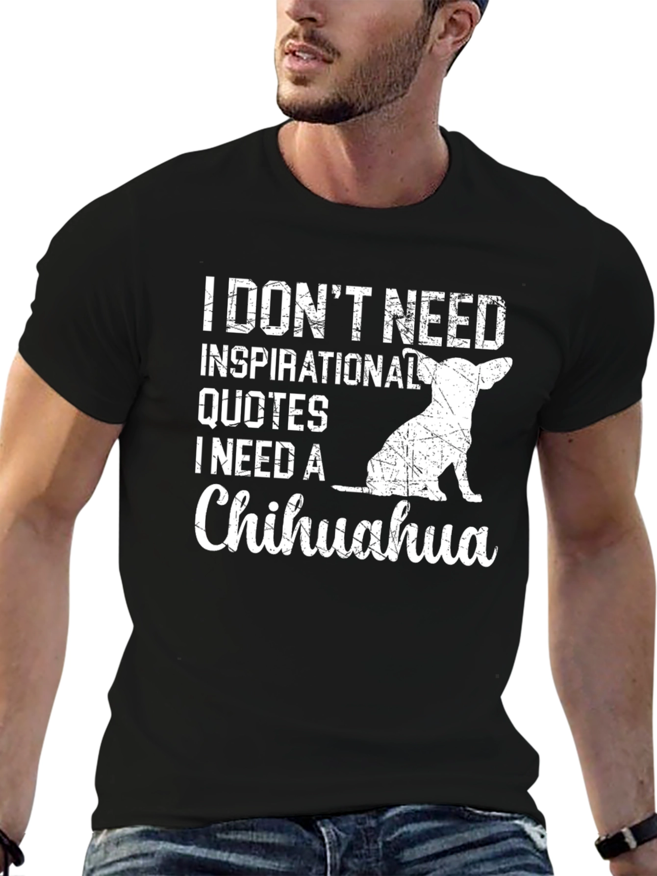 Camiseta Negra: I Need a Chihuahua