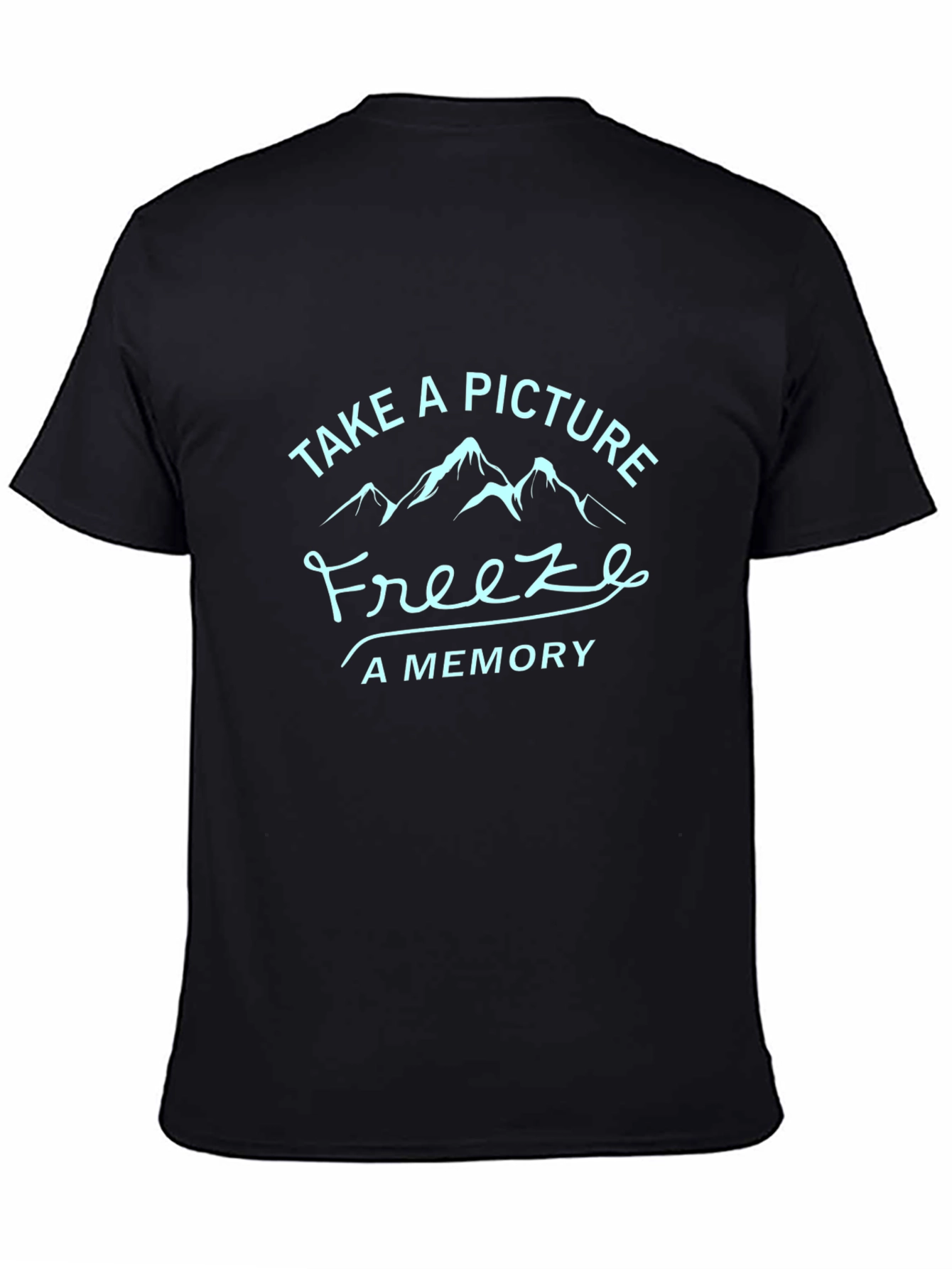 Camiseta Negra Take a Picture Freeze a Memory