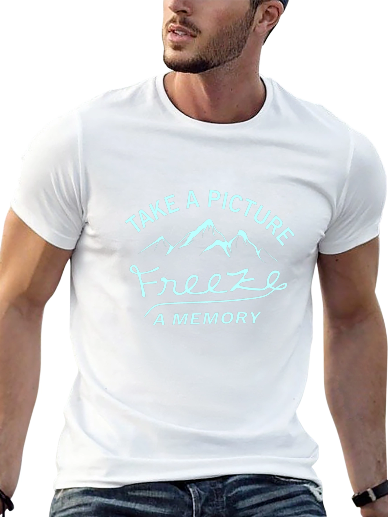 Camiseta Negra Take a Picture Freeze a Memory