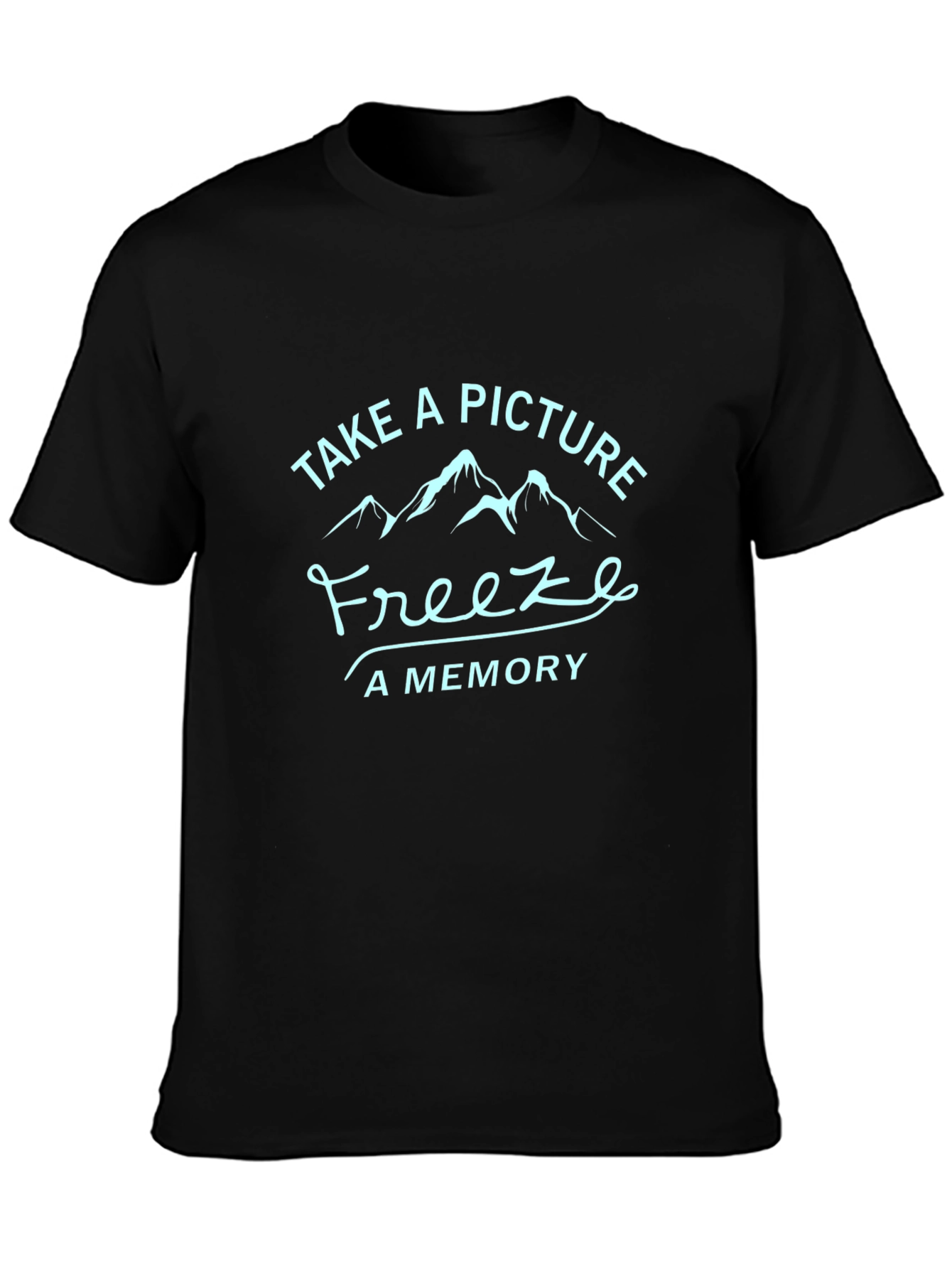 Camiseta Negra Take a Picture Freeze a Memory