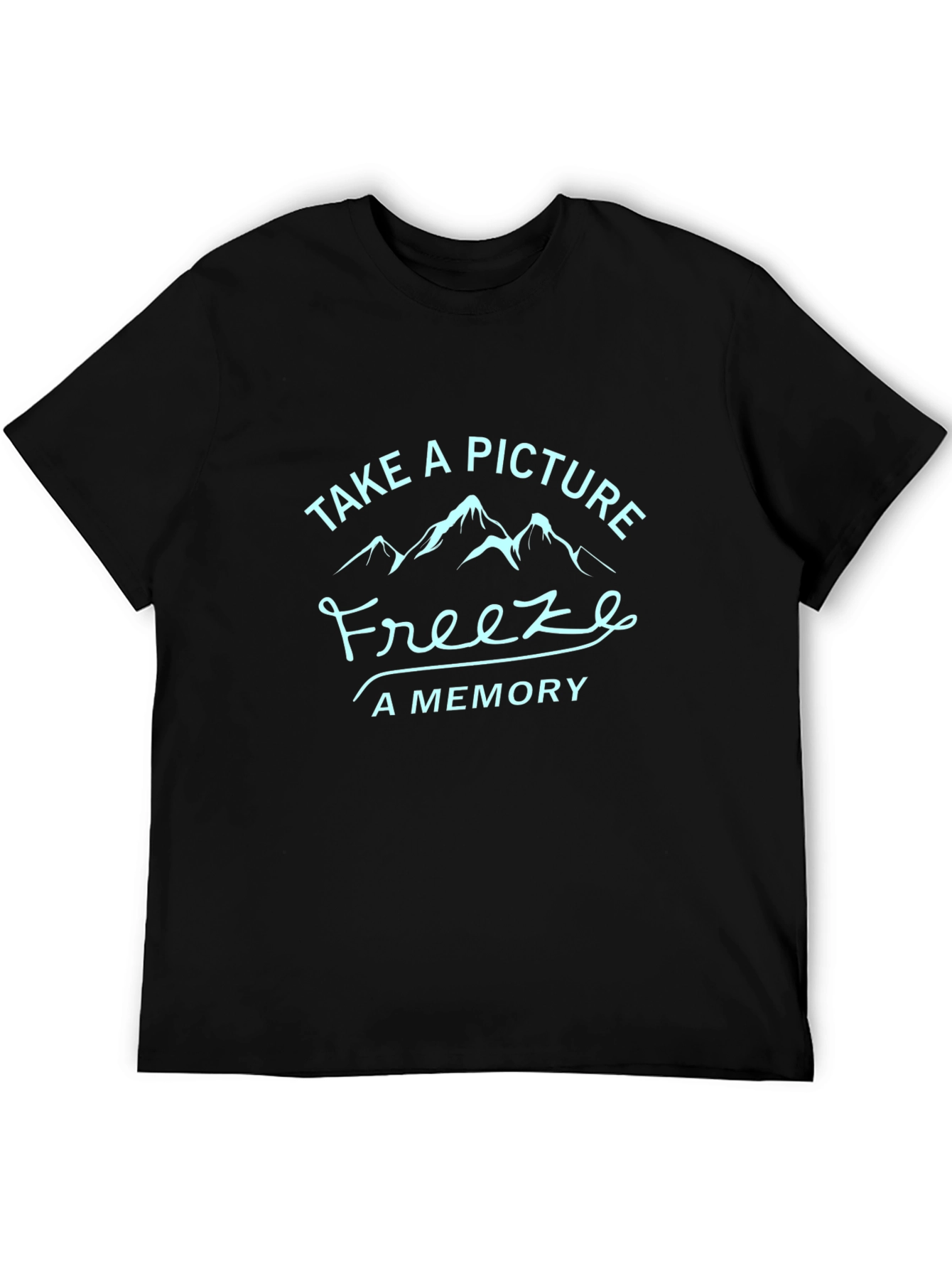 Camiseta Negra Take a Picture Freeze a Memory