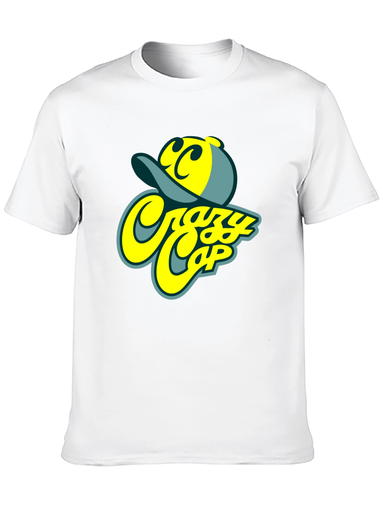 Camiseta Negra Estampada Crazy Cap