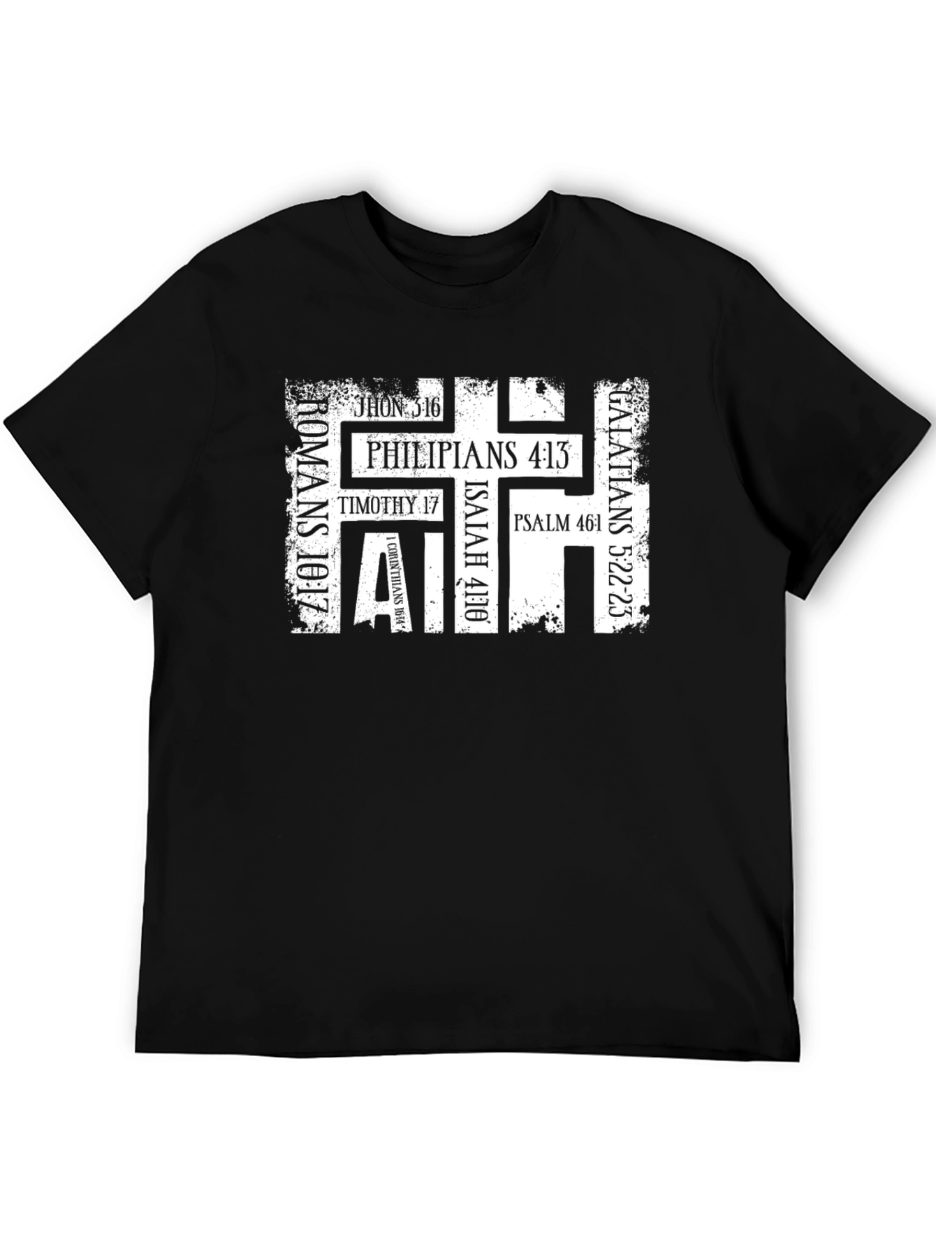 Camiseta Cristiana Fe Versículos Bíblicos