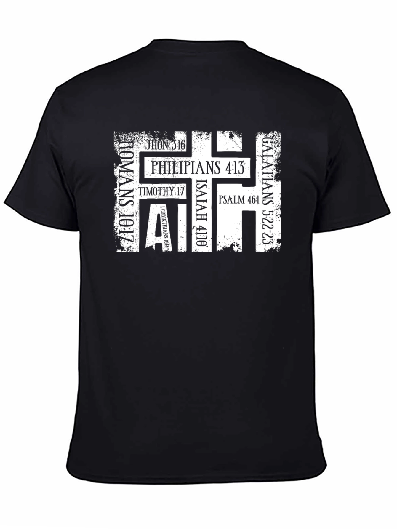 Camiseta Cristiana Fe Versículos Bíblicos