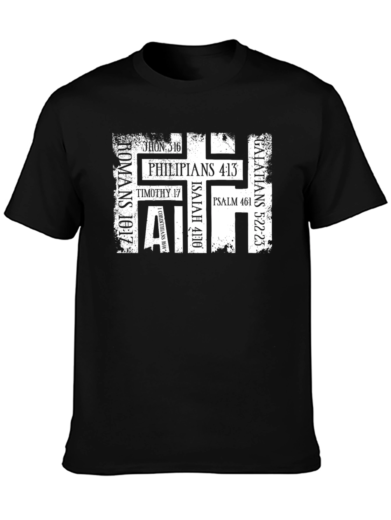 Camiseta Cristiana Fe Versículos Bíblicos