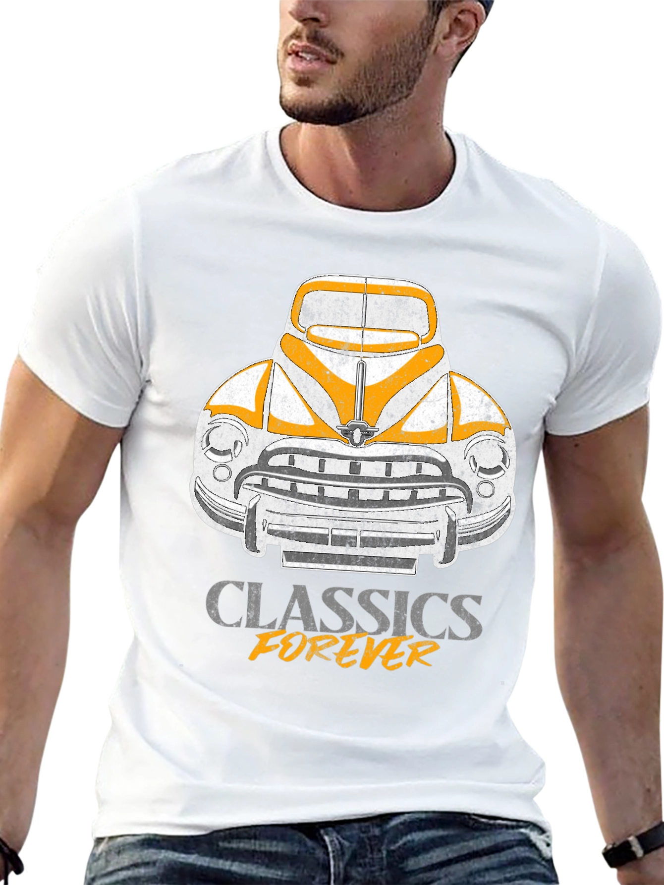 Camiseta Clásicos Forever - Diseño Retro Automóvil