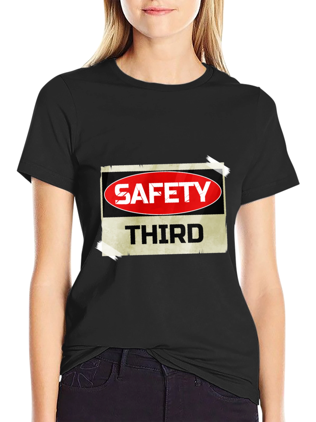 Camiseta Negra Safety Third para Hombre