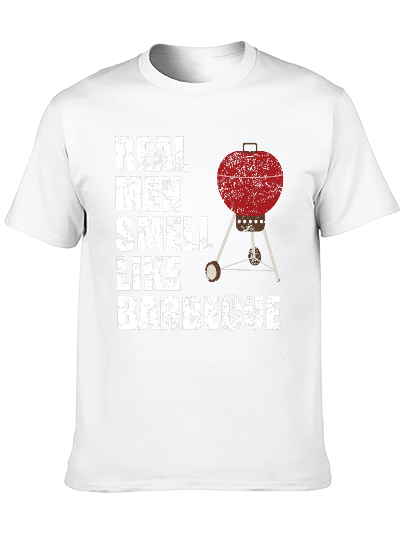 Camiseta Hombre Real Men Smell Like Barbecue