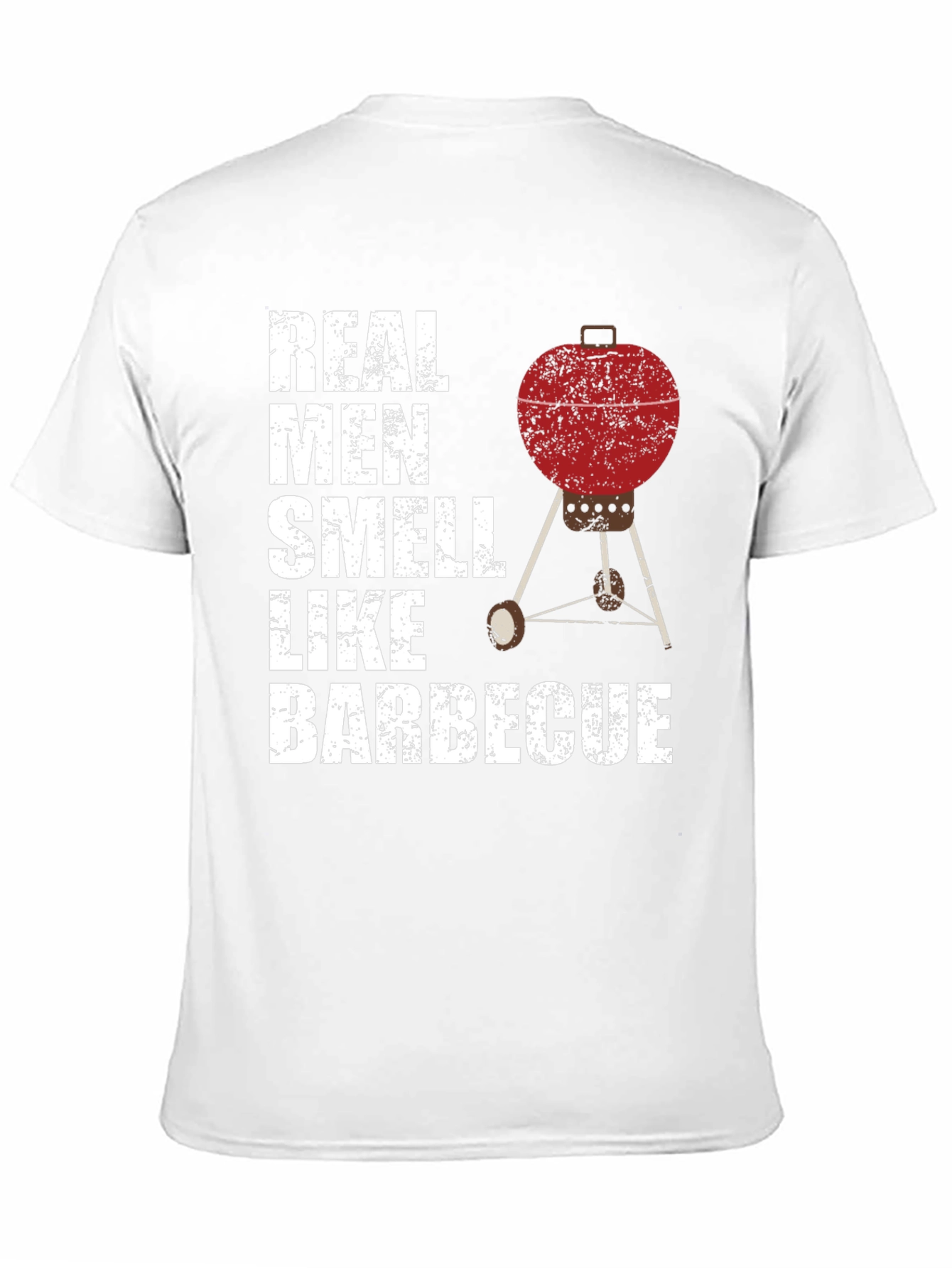 Camiseta Hombre Real Men Smell Like Barbecue