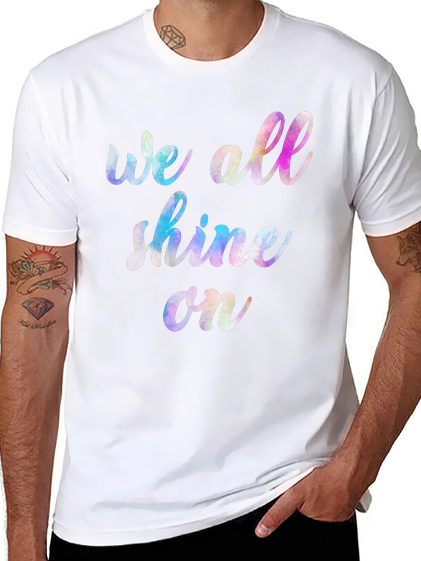 Camiseta Negra Unisex We All Shine On