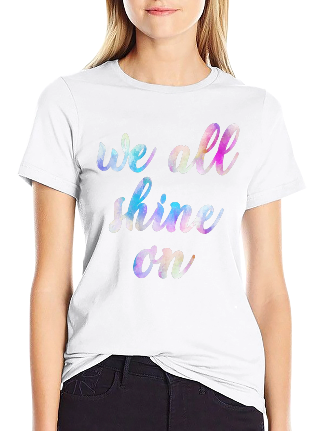 Camiseta Negra Unisex We All Shine On
