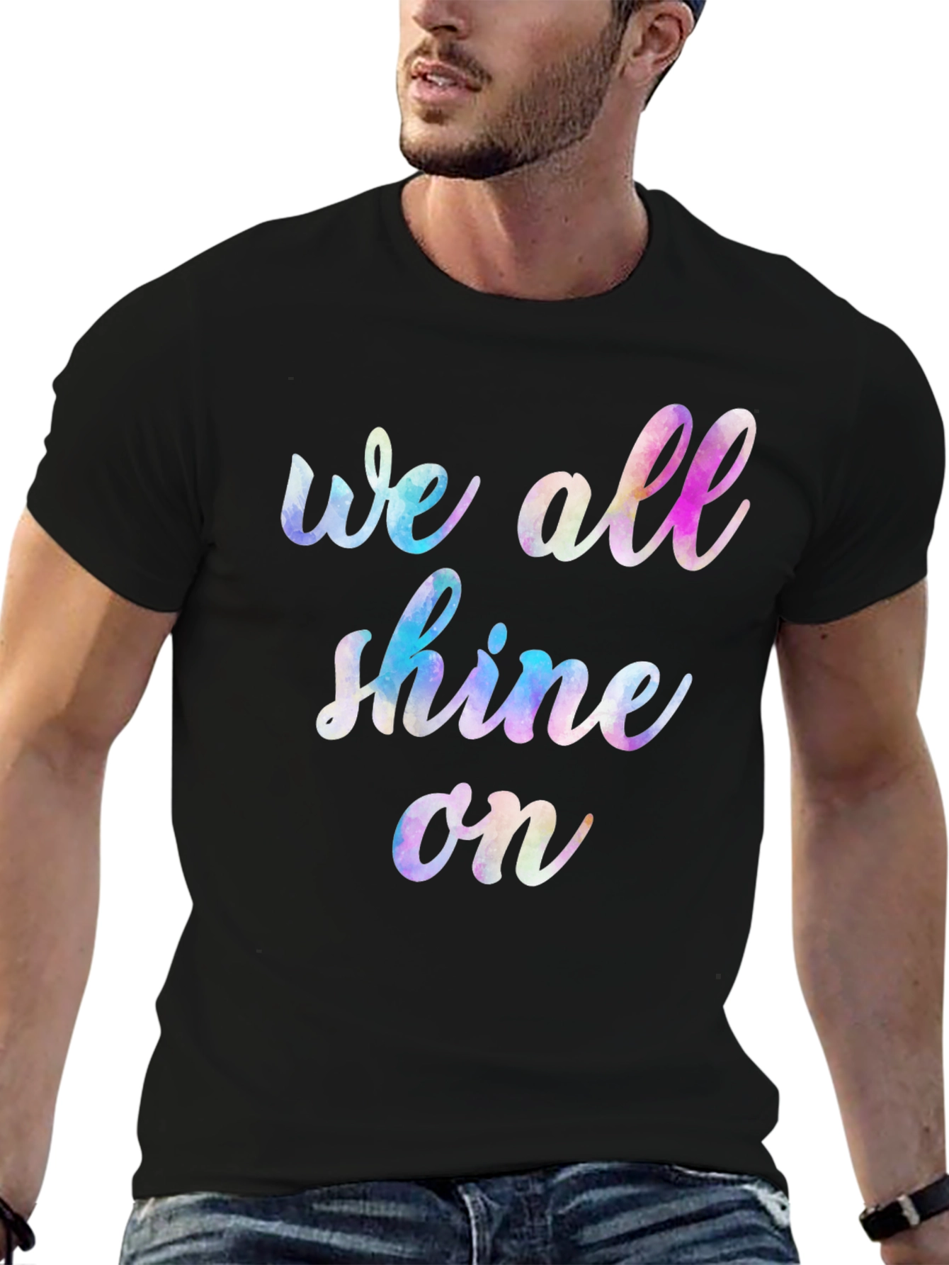 Camiseta Negra Unisex We All Shine On