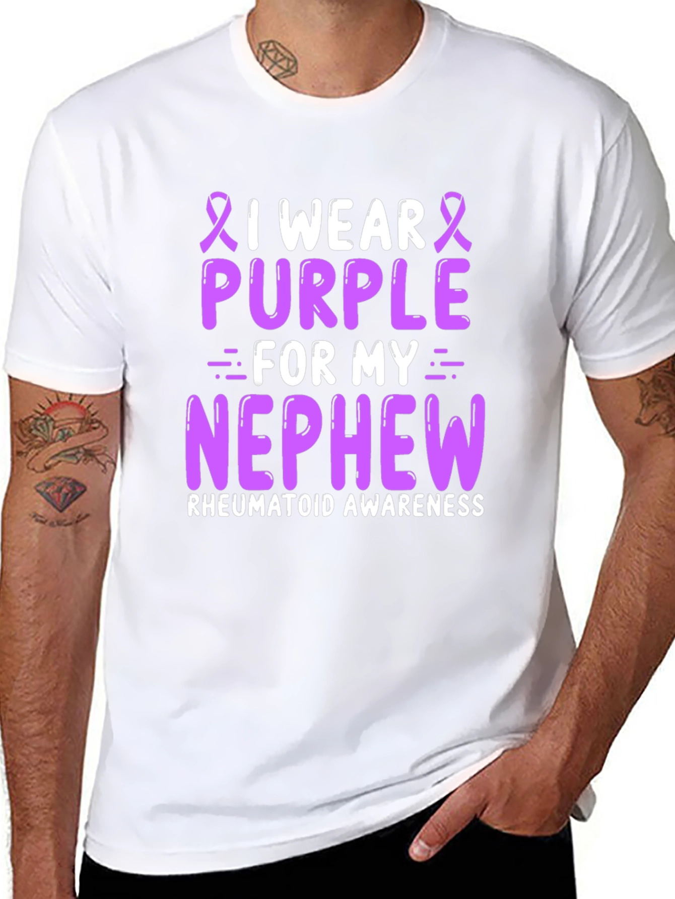 Camiseta Purple for my Nephew Concienciación Artritis