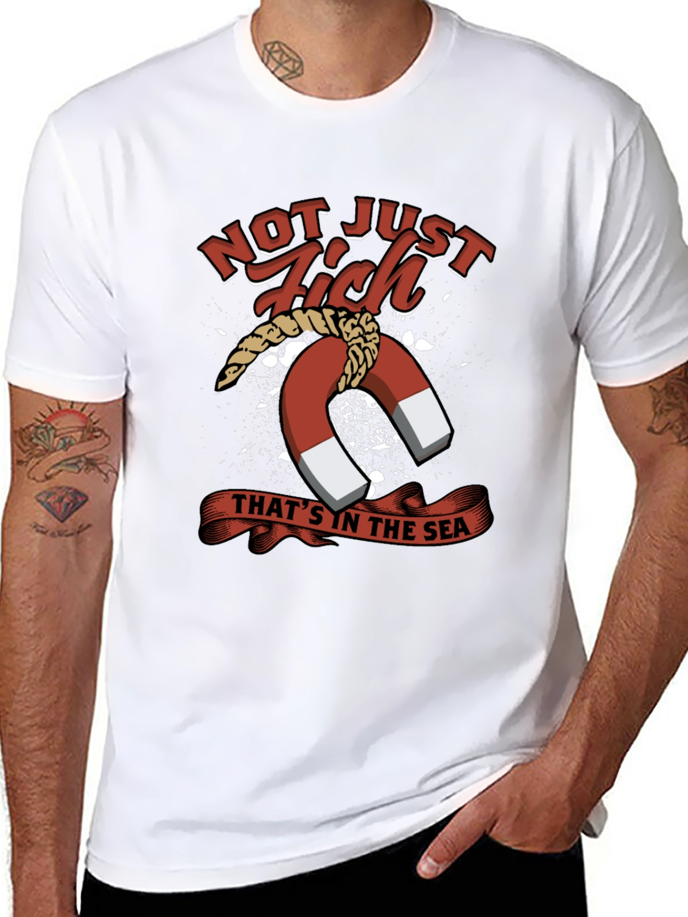 Camiseta Hombre: No solo peces tesoros del mar