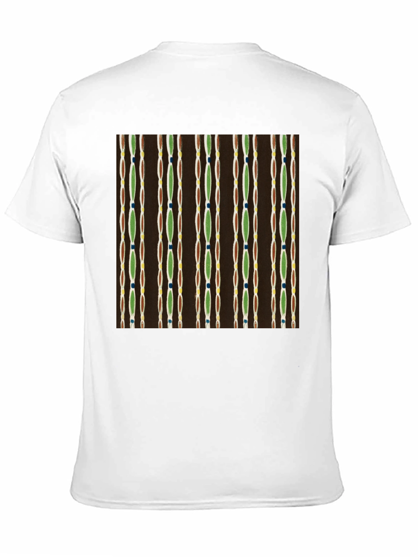 Camiseta Negra con Diseño Abstracto de Líneas Verticales