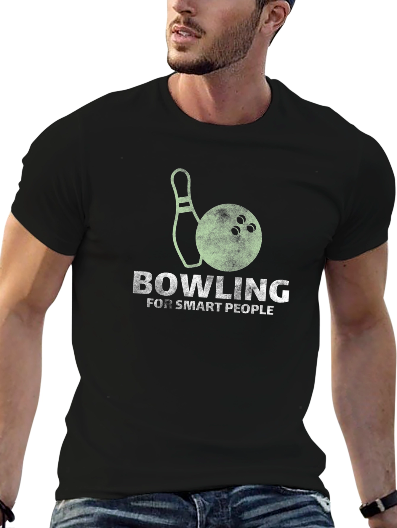 Camiseta Negra Bowling For Smart People