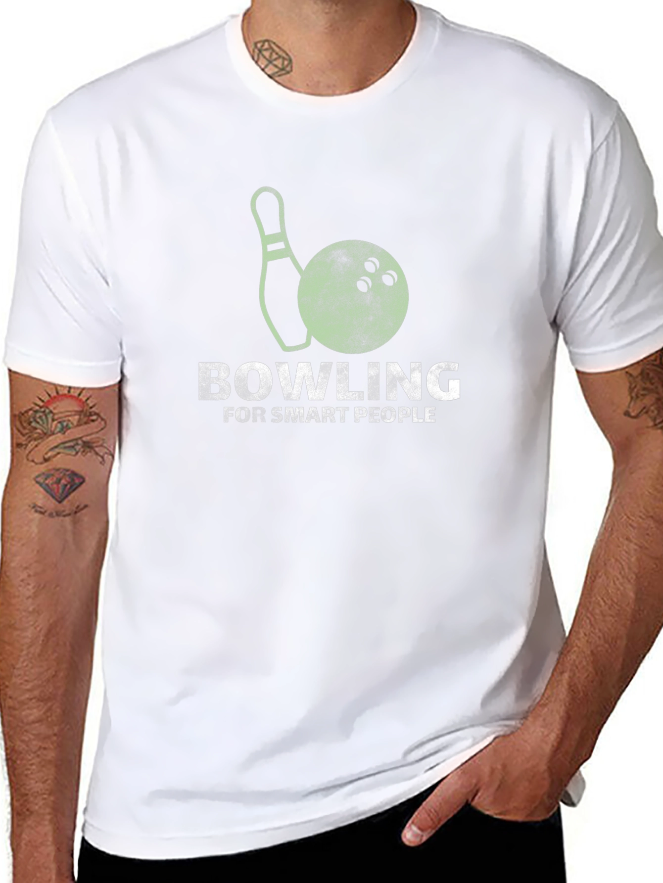 Camiseta Negra Bowling For Smart People