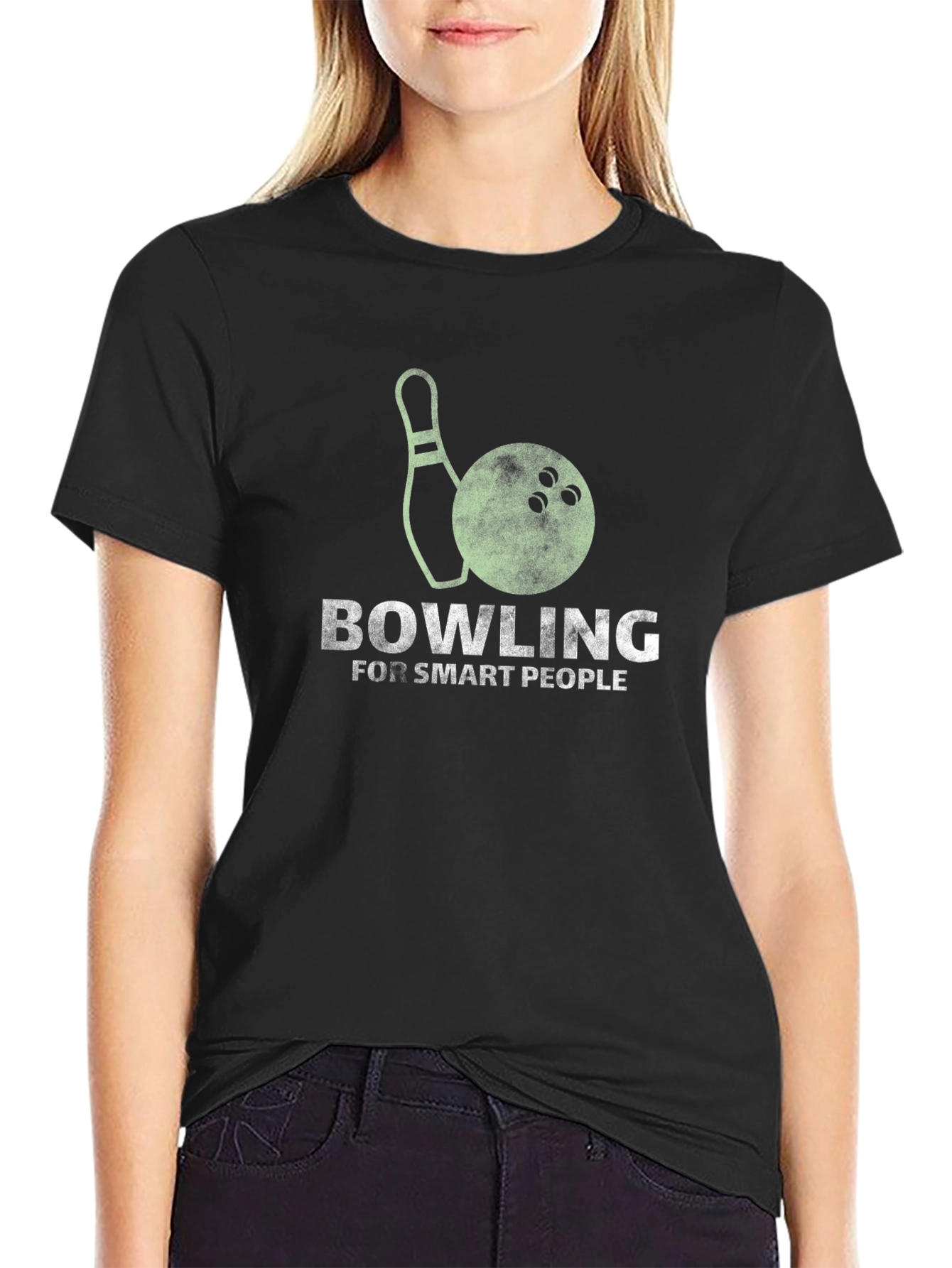 Camiseta Negra Bowling For Smart People