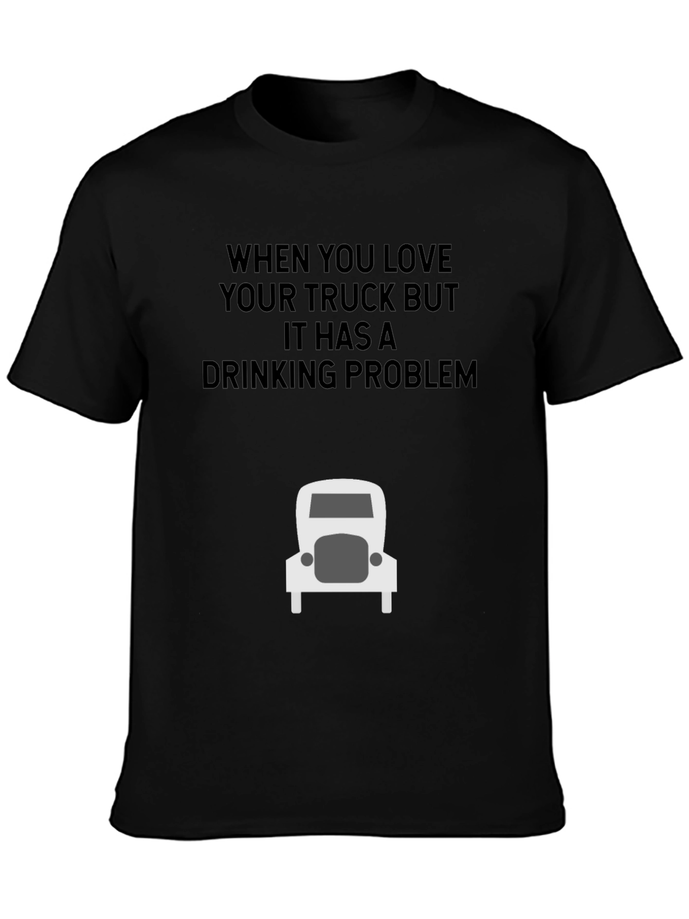 Camiseta Negra: Amo Mi Camión Bebedor