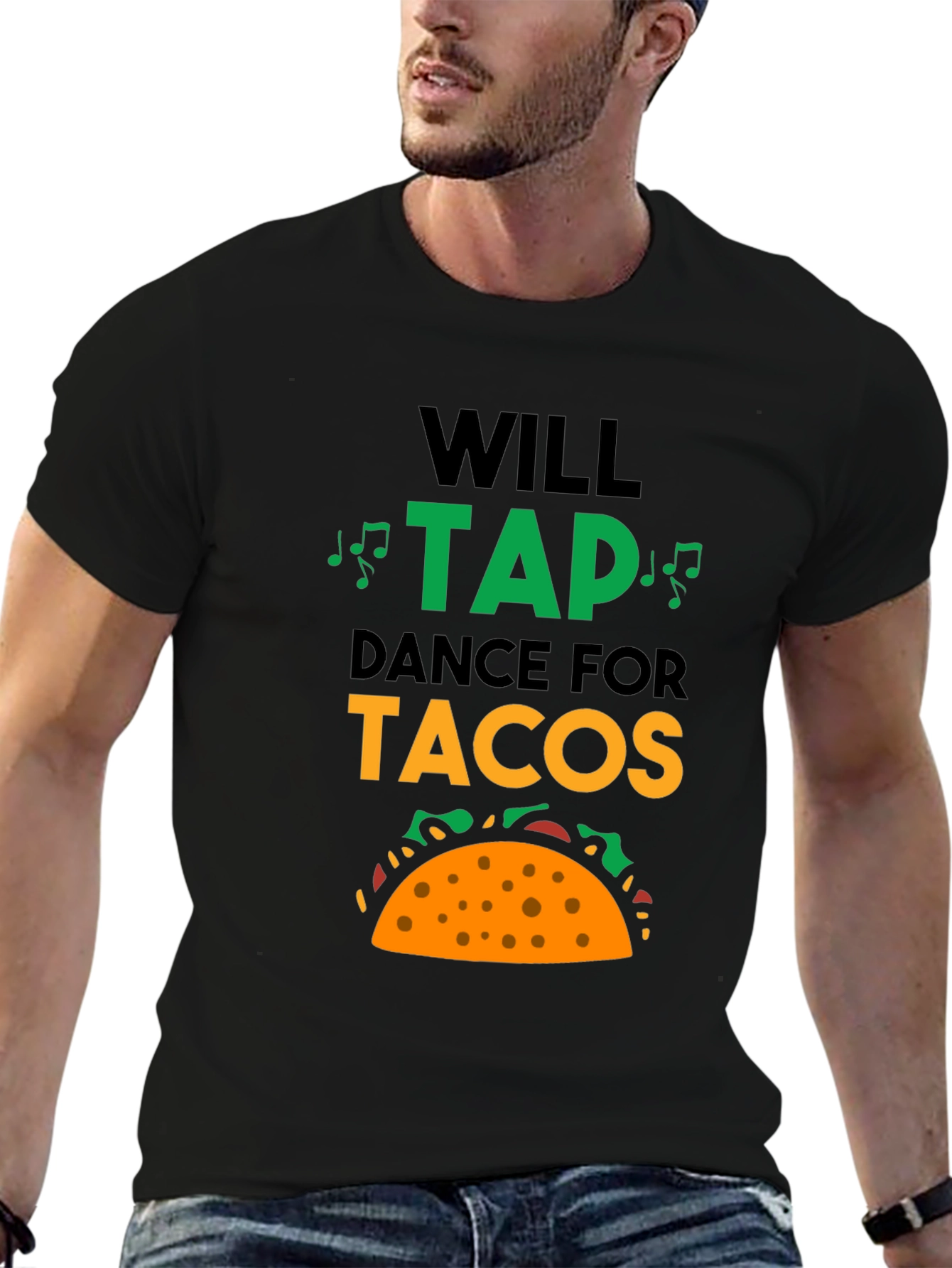 Camiseta Negra Tap Dance For Tacos