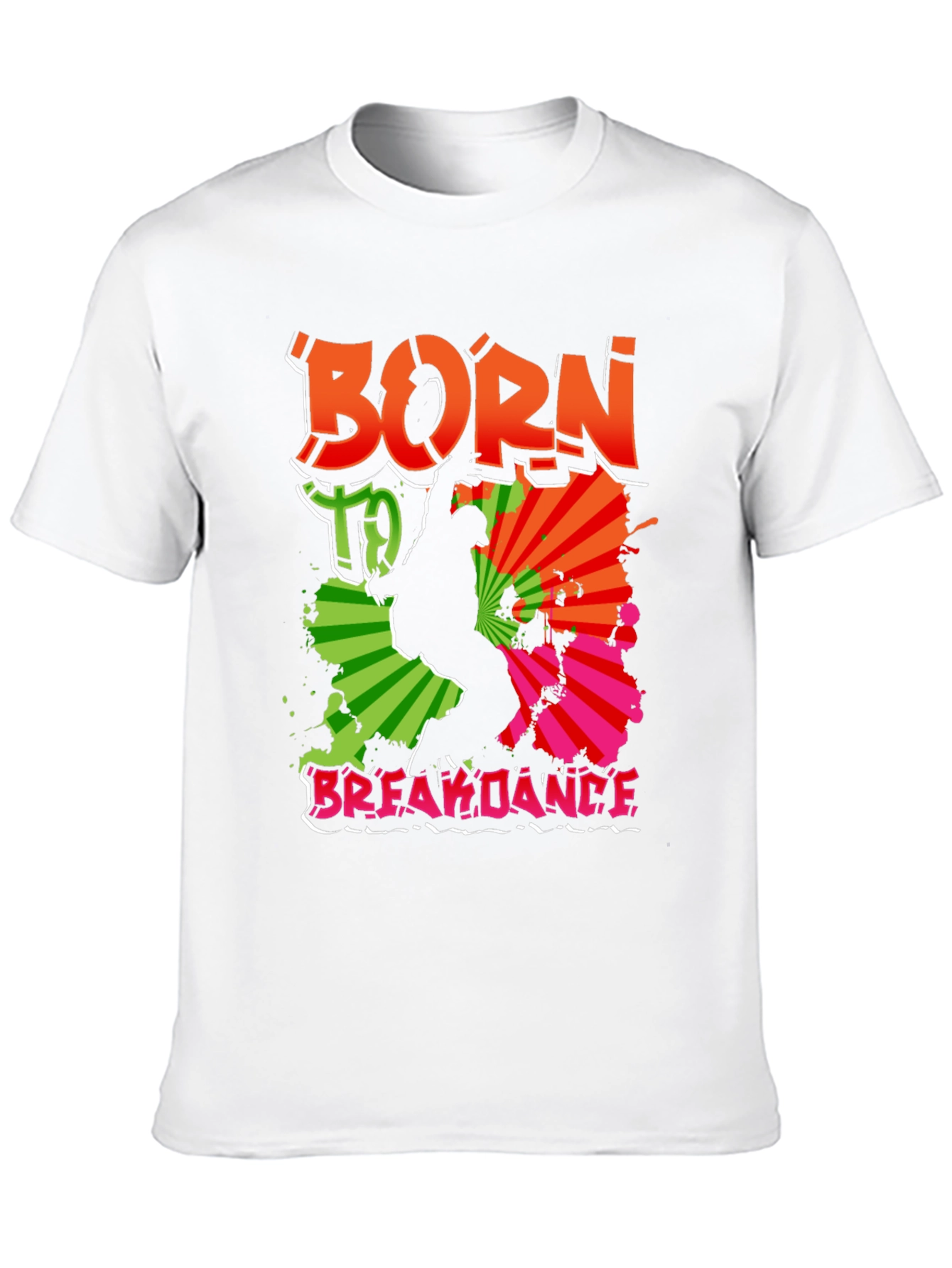 Camiseta Negra Born To Breakdance Urbana Hombre