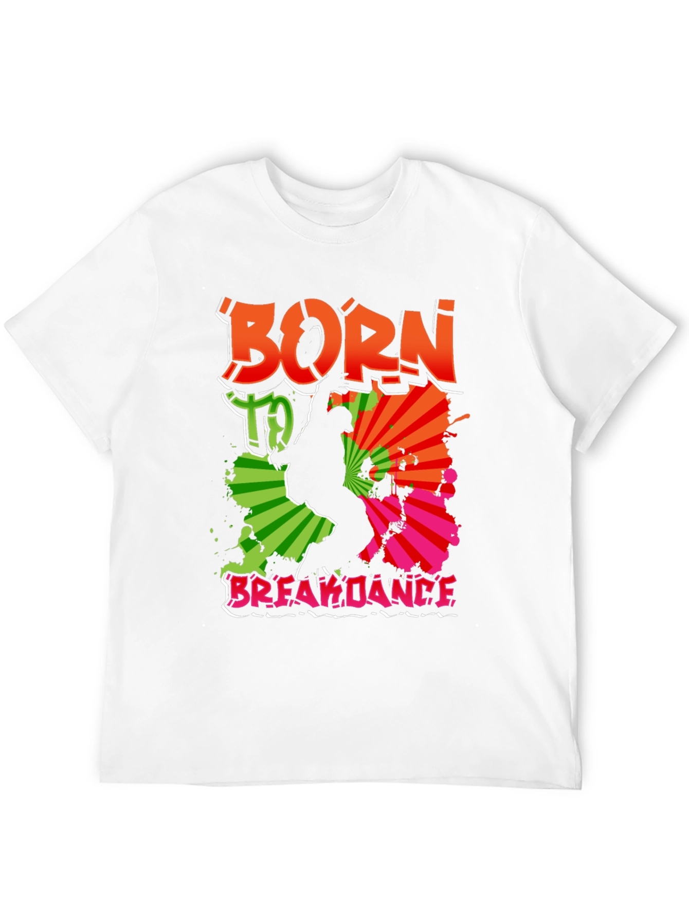 Camiseta Negra Born To Breakdance Urbana Hombre
