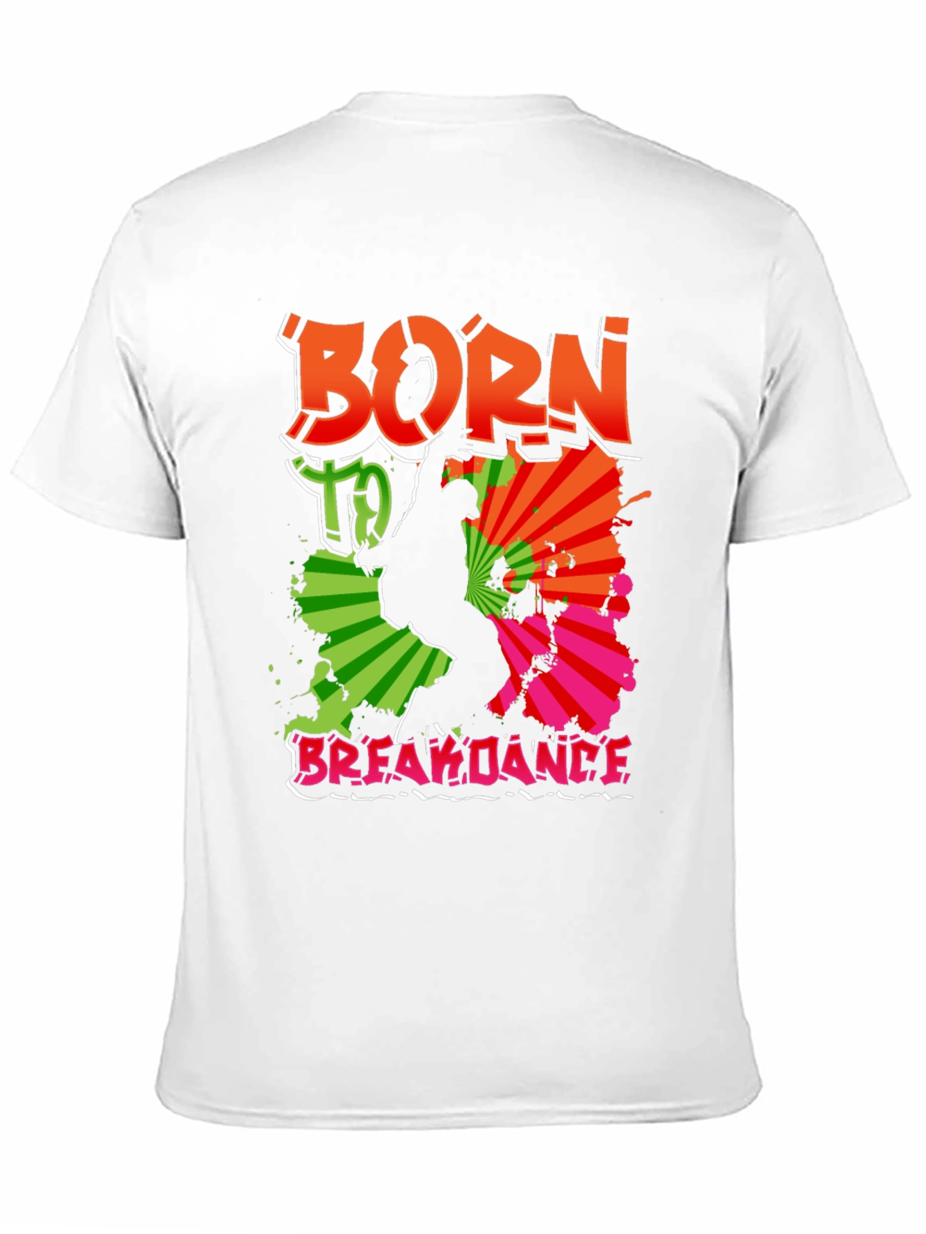 Camiseta Negra Born To Breakdance Urbana Hombre
