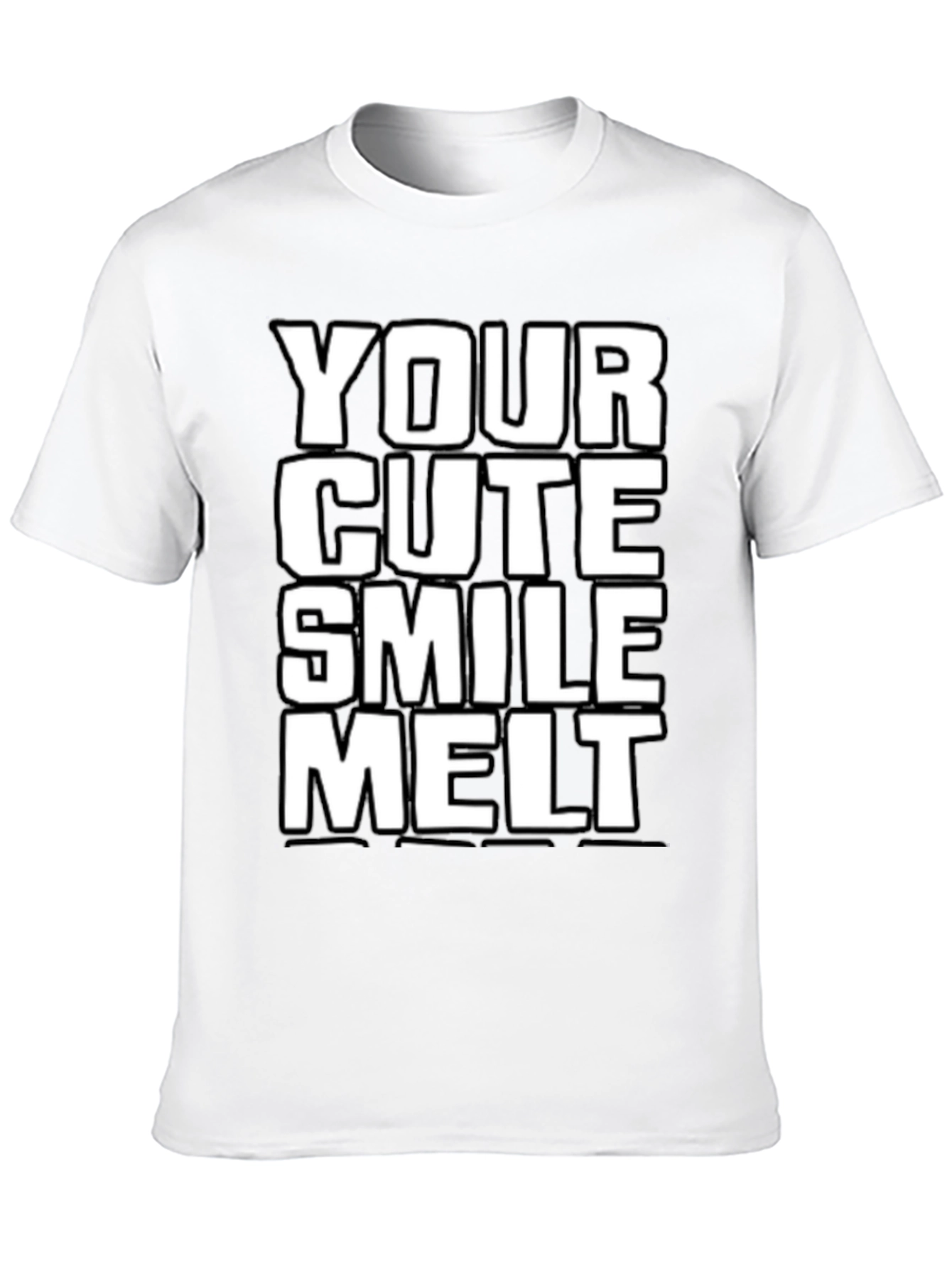 Camiseta Negra: Tu Sonrisa Cute Me Derrite