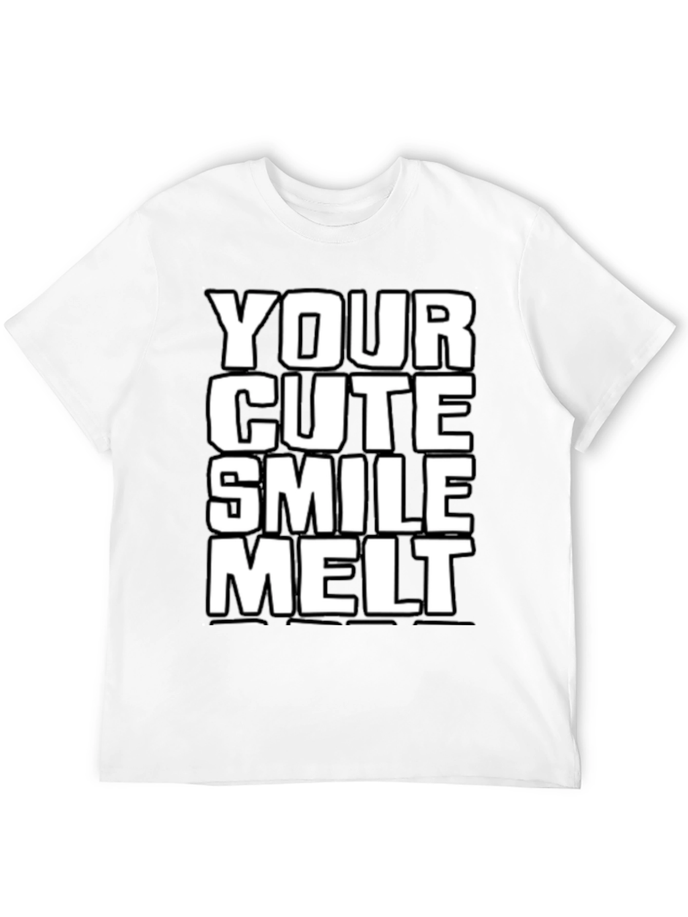 Camiseta Negra: Tu Sonrisa Cute Me Derrite