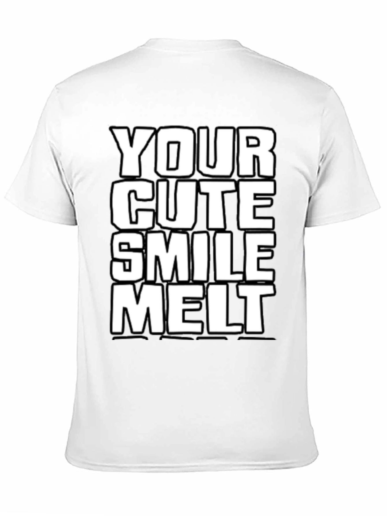 Camiseta Negra: Tu Sonrisa Cute Me Derrite