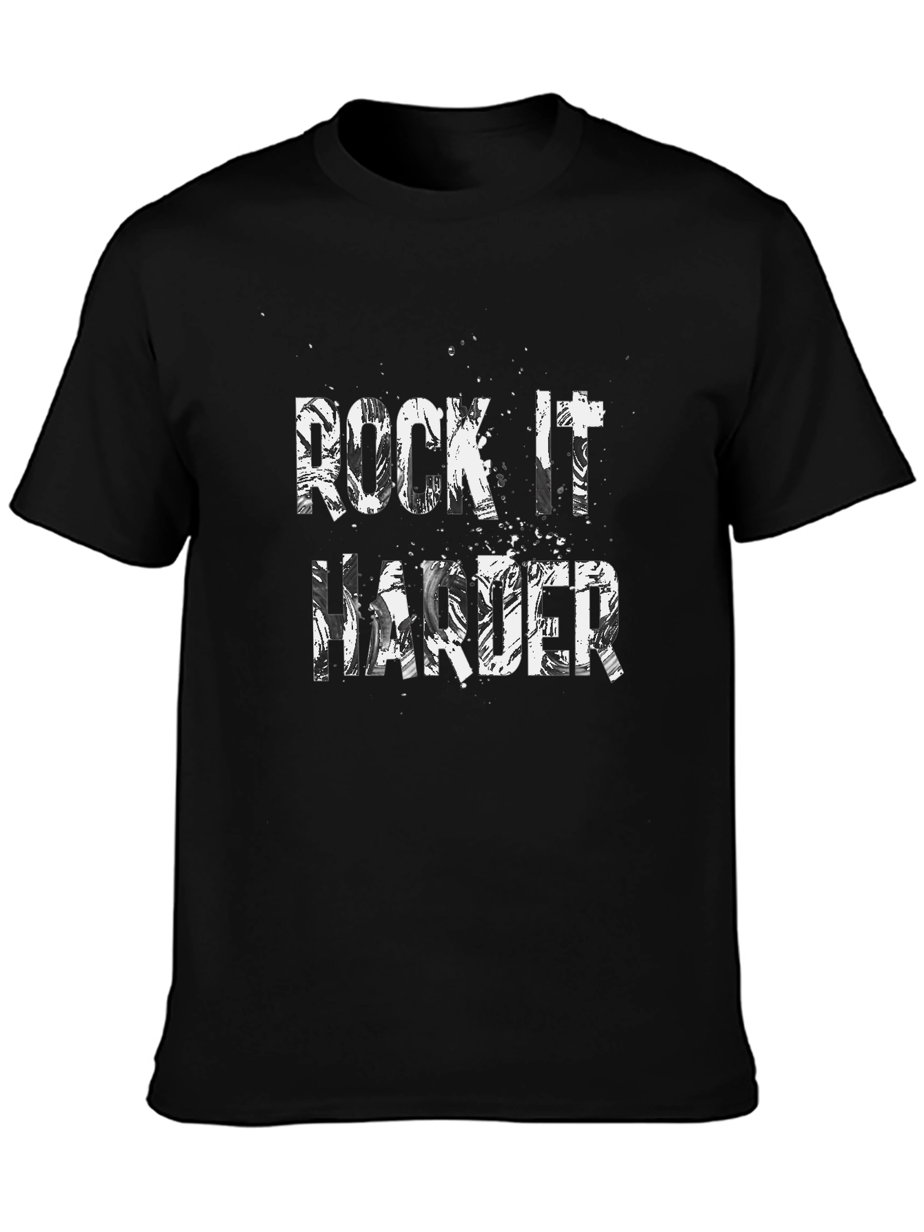 Camiseta Negra Rock It Harder para Hombre