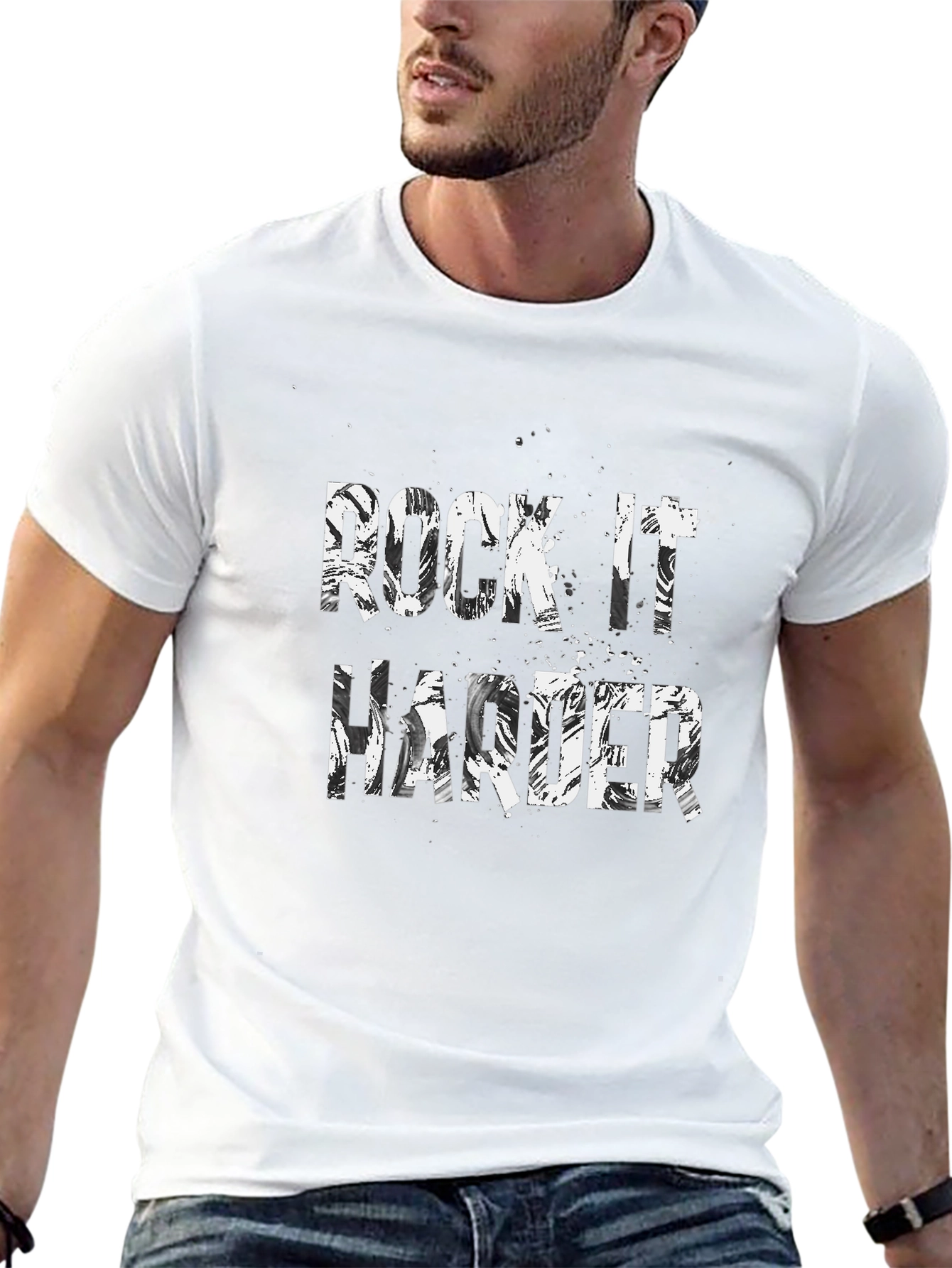 Camiseta Negra Rock It Harder para Hombre