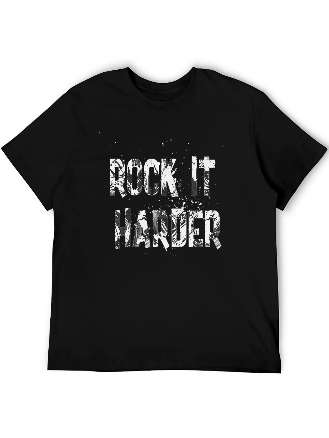 Camiseta Negra Rock It Harder para Hombre